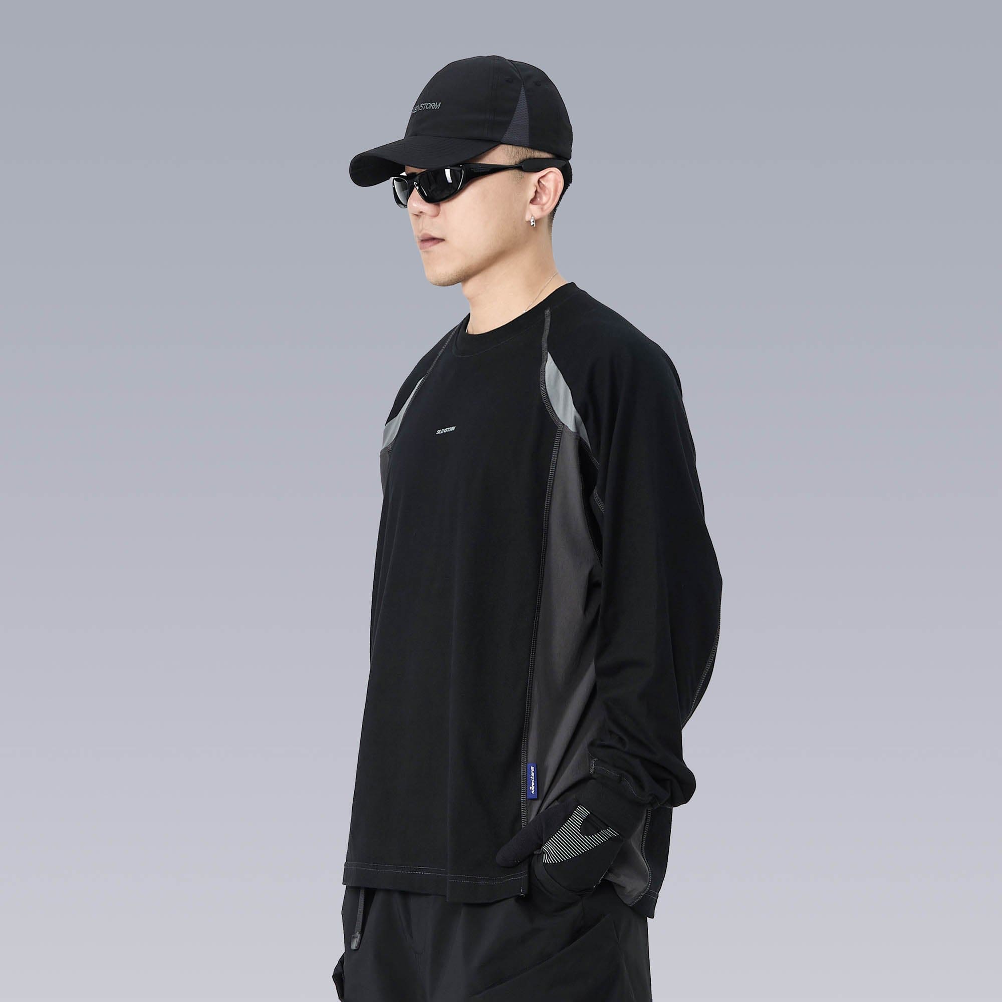 SILENSTORM Spliced Raglan Cycling Long-Sleeve Shirt, premium urban and streetwear designers apparel on PROJECTISR.com, SILENSTORM