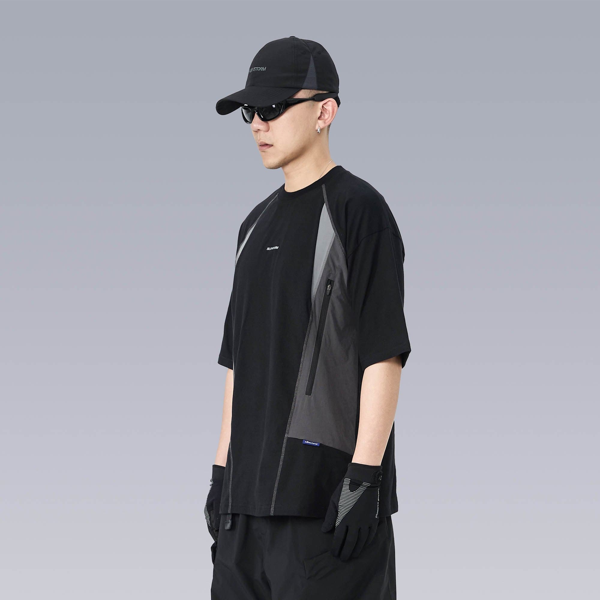 SILENSTORM Paneled Multi-Pocket T-Shirt, premium urban and streetwear designers apparel on PROJECTISR.com, SILENSTORM