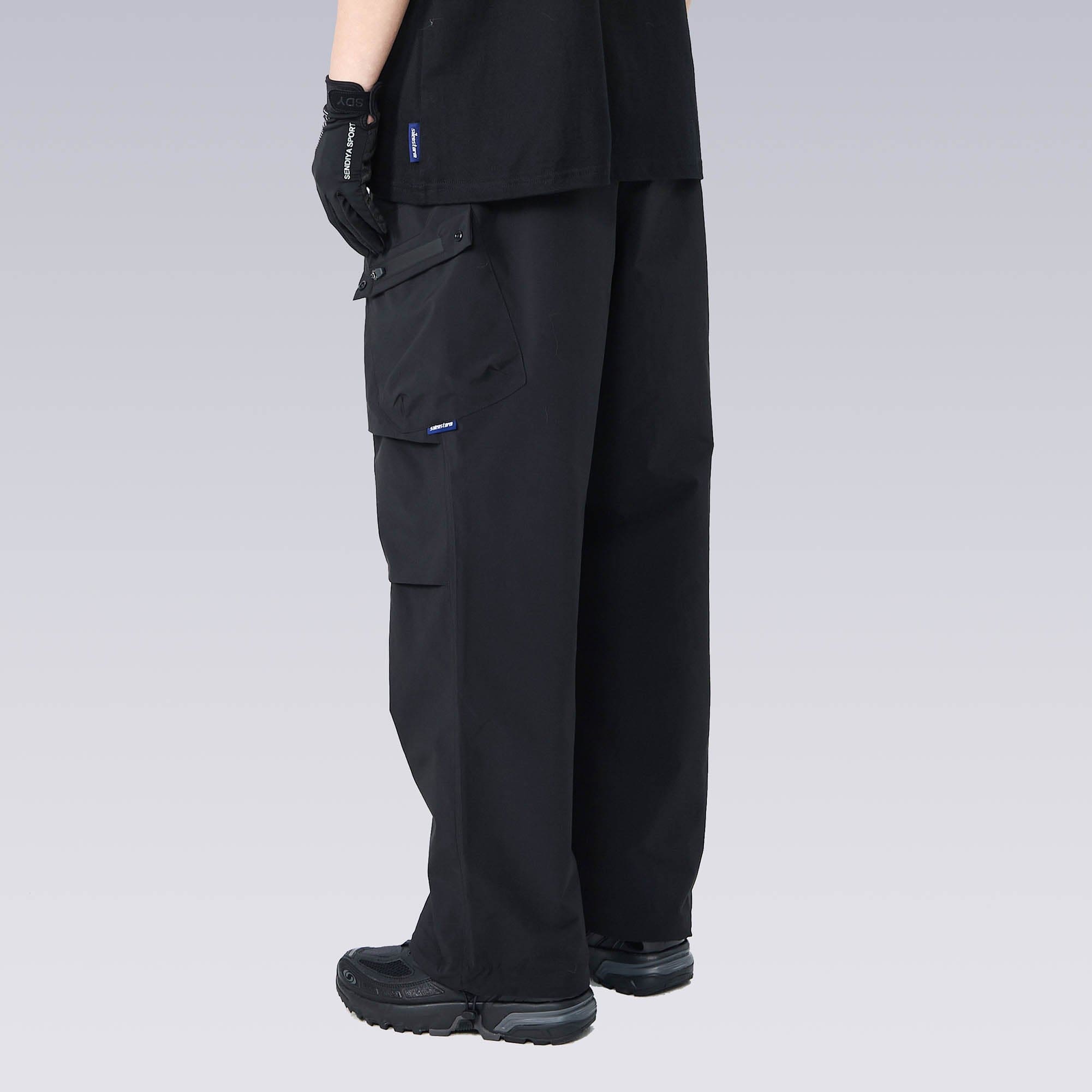 SILENSTORM Multi-Pocket Drawstring Crinkled Pants, premium urban and streetwear designers apparel on PROJECTISR.com, SILENSTORM