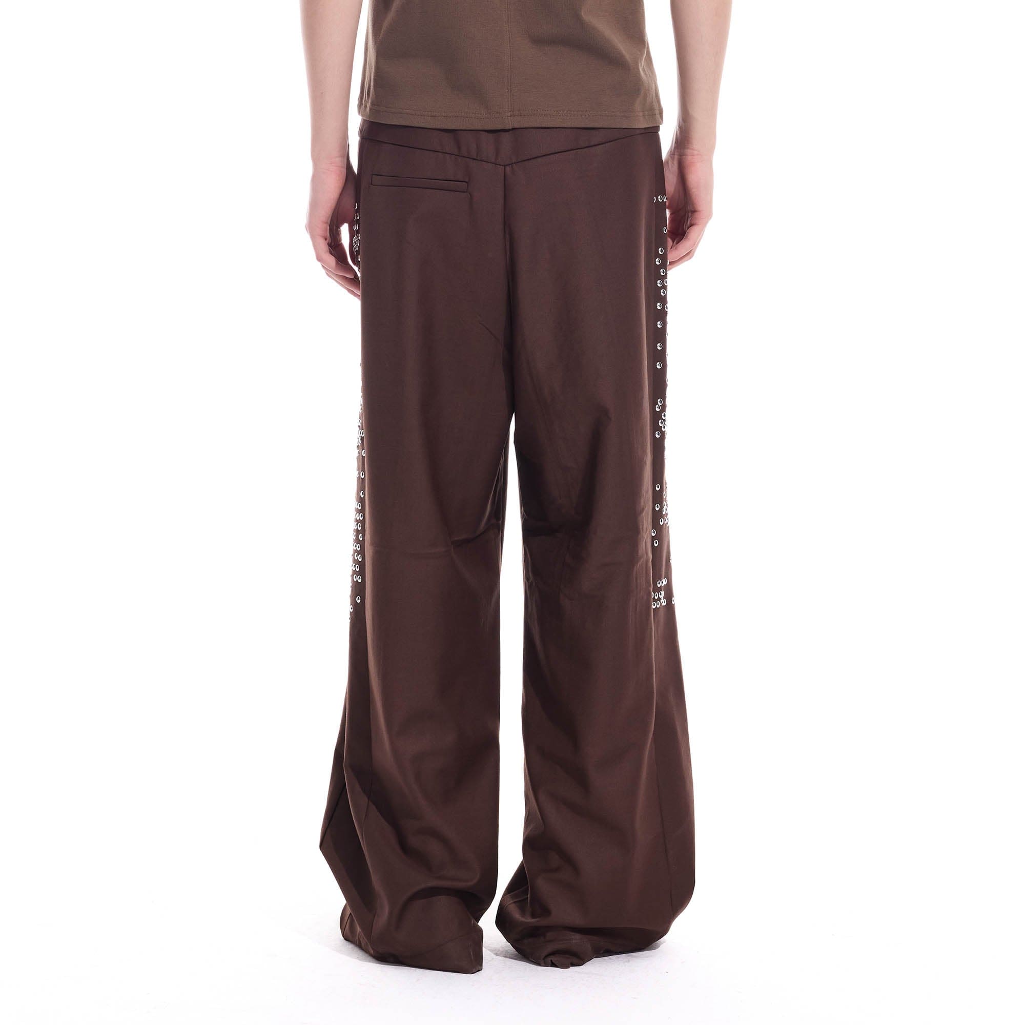 WHISTLEHUNTER Studded-Side Strap Straight-Leg Pants, premium urban and streetwear designers apparel on PROJECTISR.com, WHISTLEHUNTER