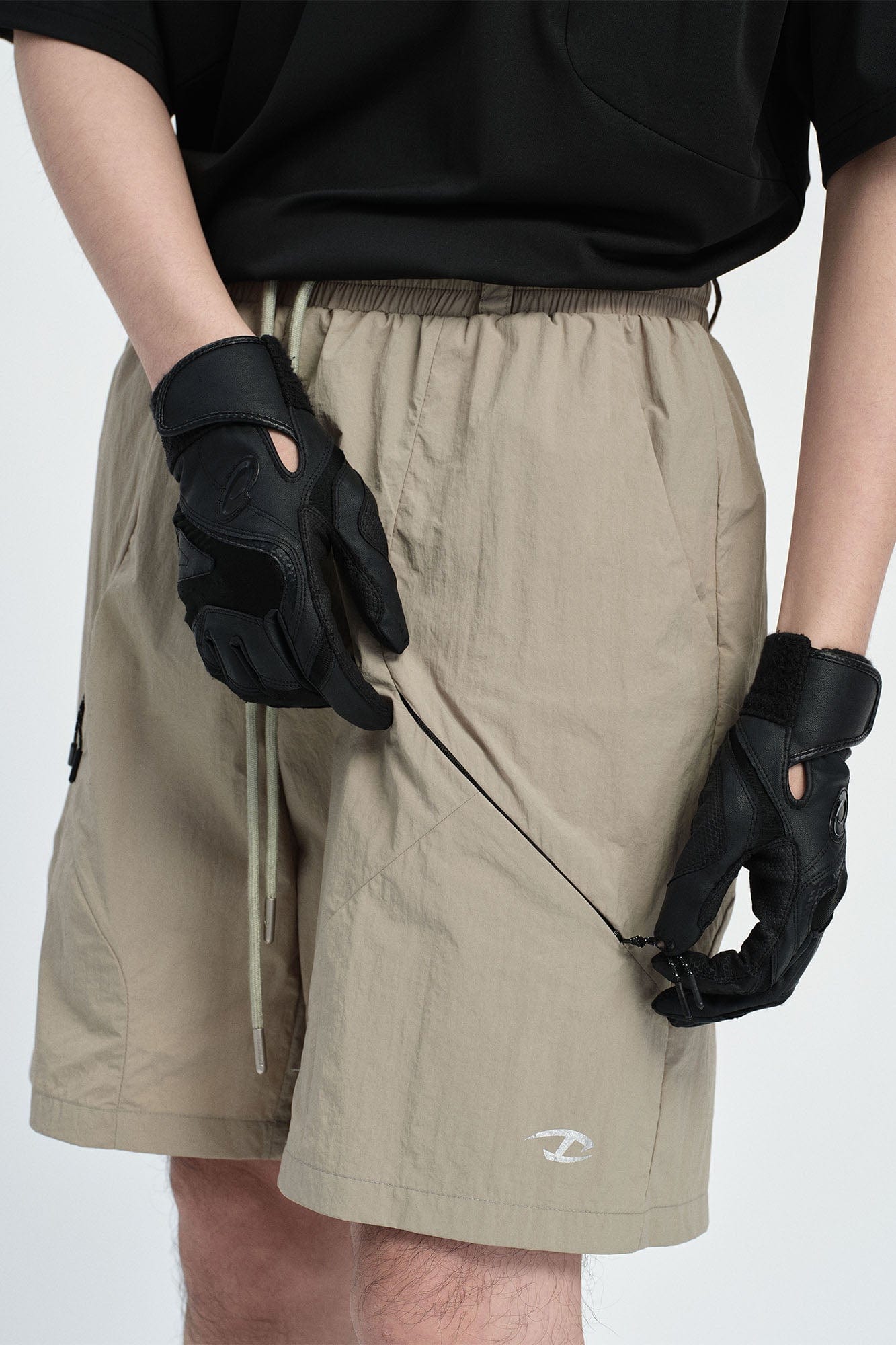 CATSSTAC Utility Crinkled Zip-Pocket Shorts, premium urban and streetwear designers apparel on PROJECTISR.com, CATSSTAC