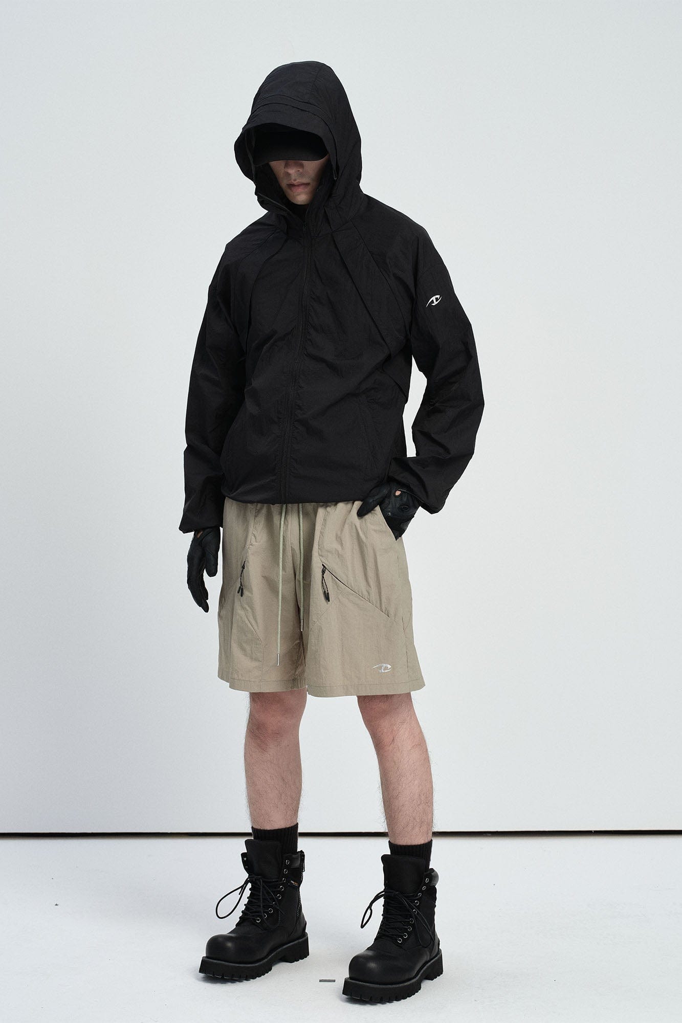 CATSSTAC Utility Crinkled Zip-Pocket Shorts, premium urban and streetwear designers apparel on PROJECTISR.com, CATSSTAC