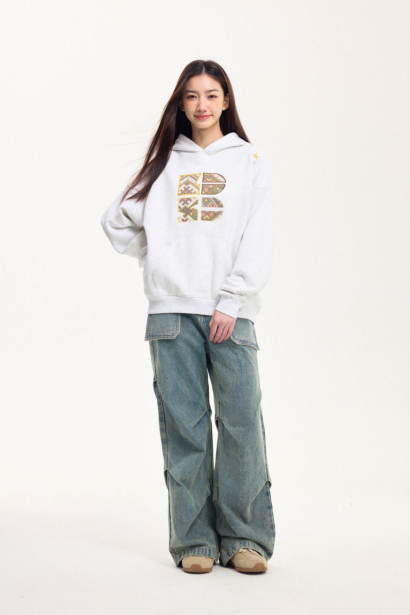 BONELESS Tribal Jacquard LOGO Patch Embroidered Hoodie, premium urban and streetwear designers apparel on PROJECTISR.com, BONELESS