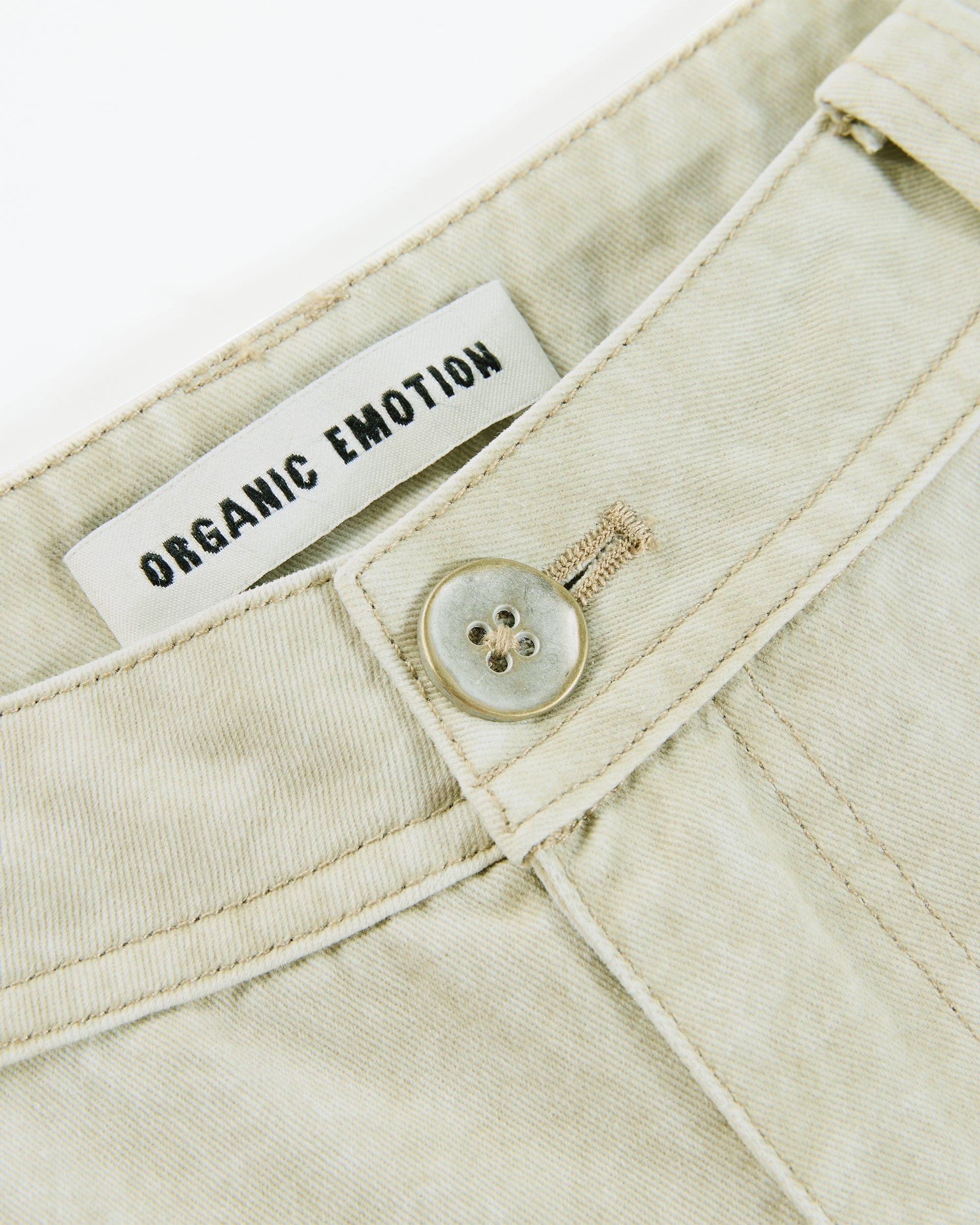 ORGANIC EMOTION Deconstructed Layered-pocket Button Pants, premium urban and streetwear designers apparel on PROJECTISR.com, ORGANIC EMOTION