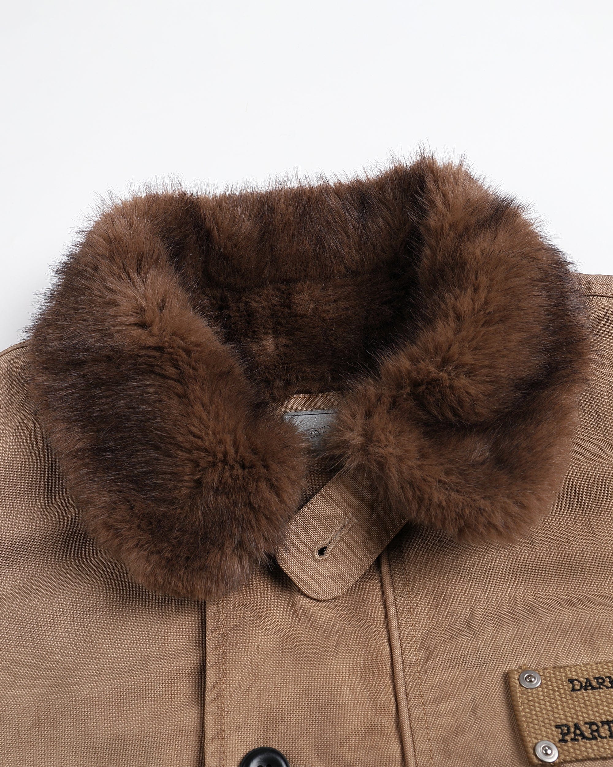 FACEONLAB Distressed Reversible Fuzzy N1 Military Jacket Khaki, premium urban and streetwear designers apparel on PROJECTISR.com, FACEONLAB