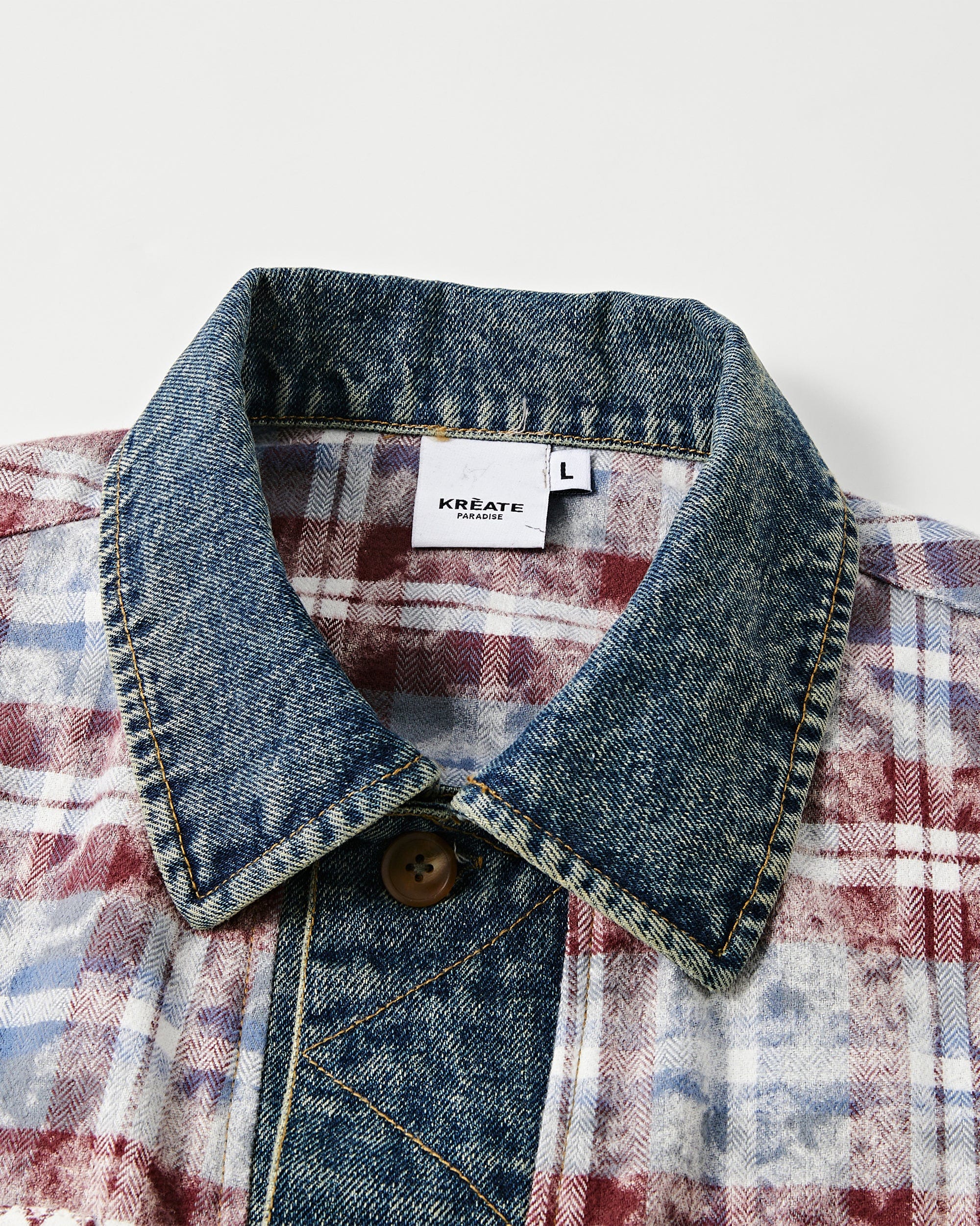KREATE Denim Spliced Macarons Jacket