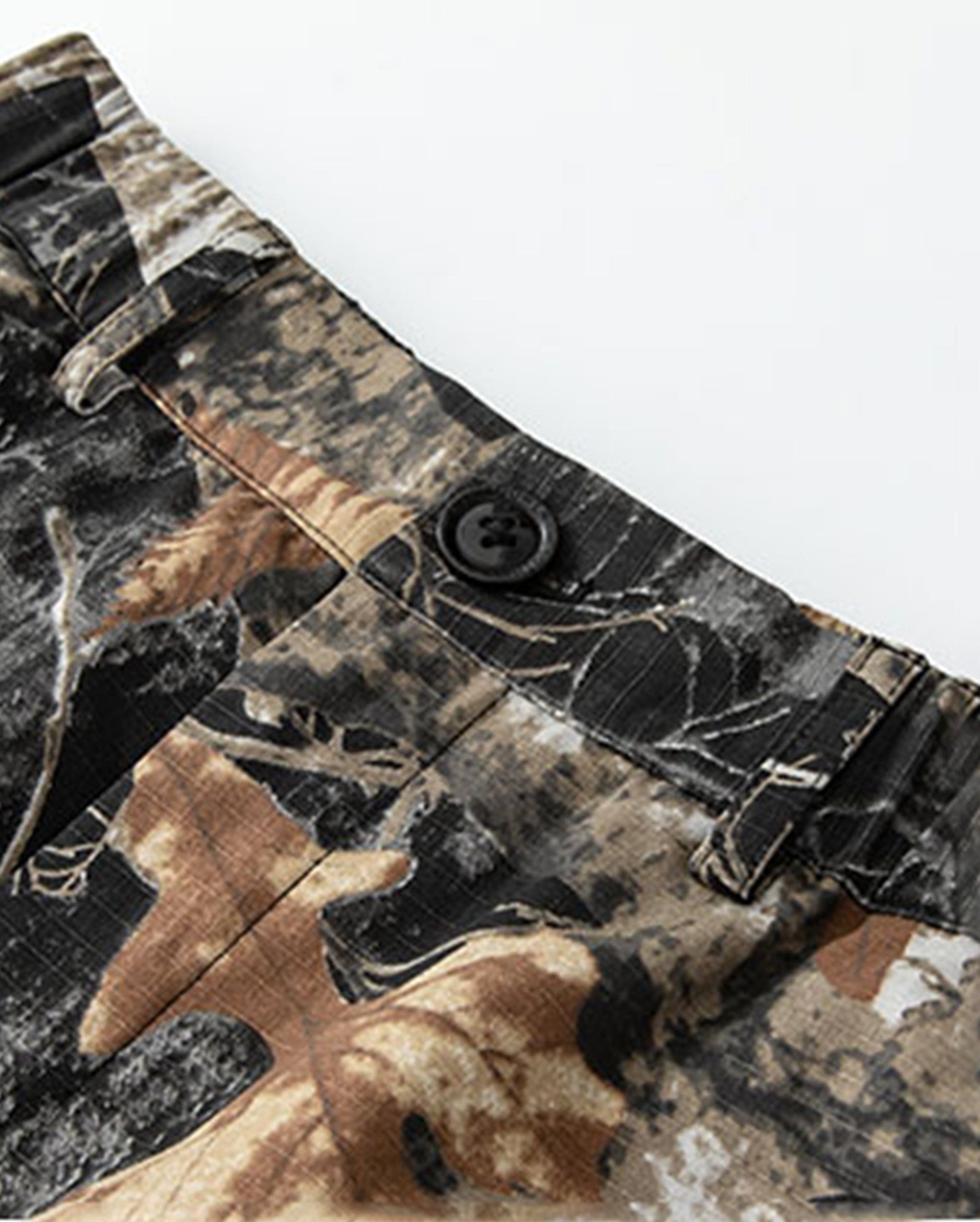 ENSHADOWER Black Camo Multi-pocket Down Pants, premium urban and streetwear designers apparel on PROJECTISR.com, ENSHADOWER
