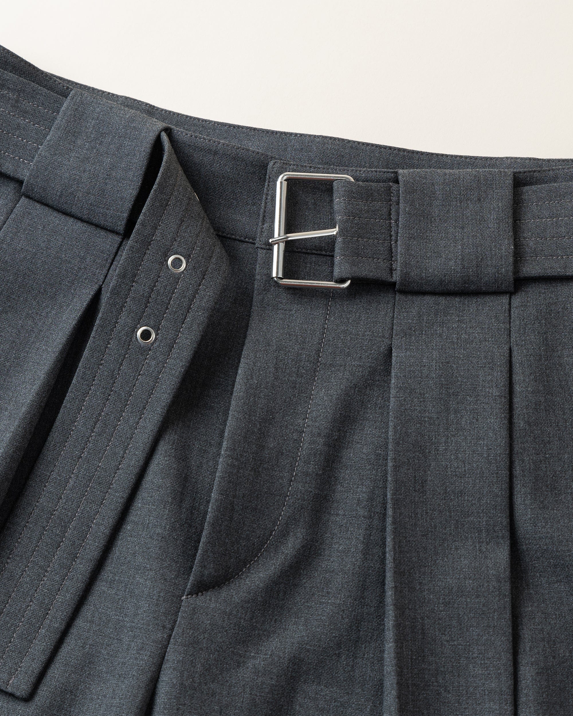 OPICLOTH Classic Pleated Belt Trousers, premium urban and streetwear designers apparel on PROJECTISR.com, OPICLOTH