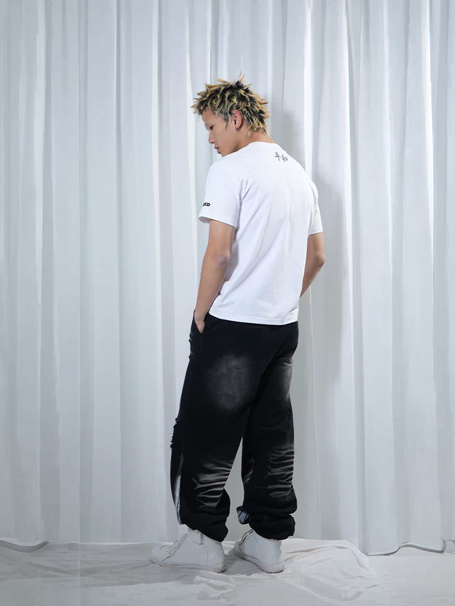 VINKID Washed Whisker Graphic Sweatpants, premium urban and streetwear designers apparel on PROJECTISR.com, VINKID