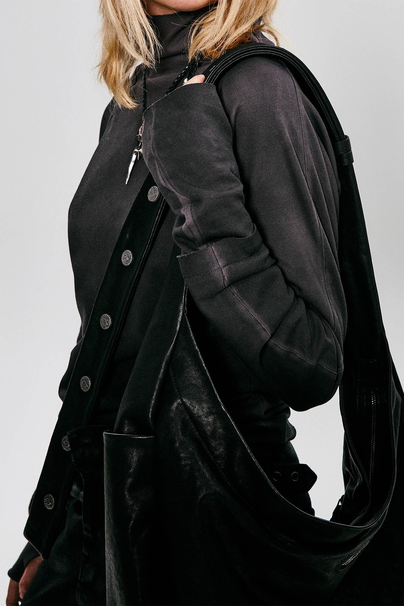 FLYERRER High Neck Slim-Fit Long-Sleeve Tee, premium urban and streetwear designers apparel on PROJECTISR.com, FLYERRER