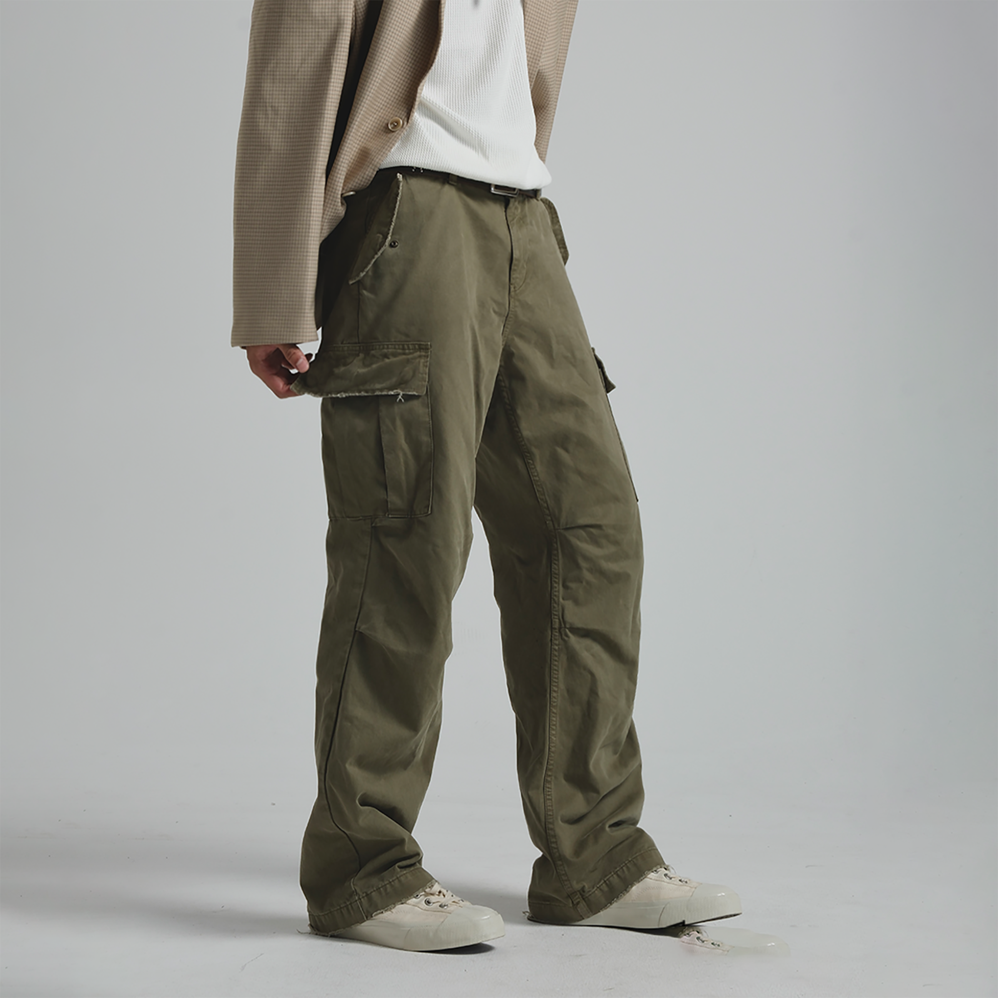 NEIGBORL Straight-Leg Paneled Cargo Pants, premium urban and streetwear designers apparel on PROJECTISR.com, NEIGBORL