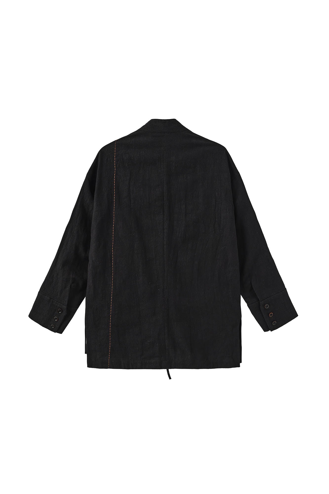 MOITIEDEPETALE Striped Layered Stitched Daoist Robe