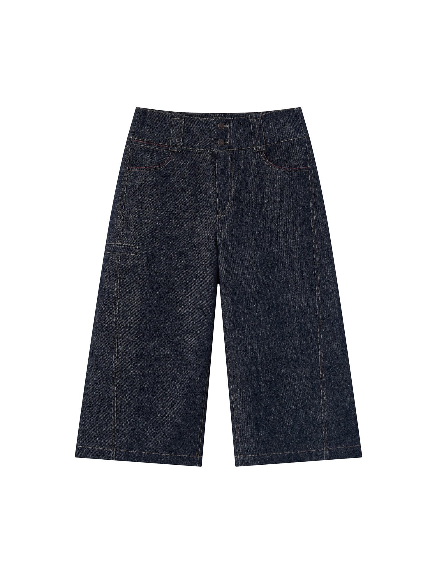 OPICLOTH Essential Stitched Cropped Raw Jeans, premium urban and streetwear designers apparel on PROJECTISR.com, OPICLOTH