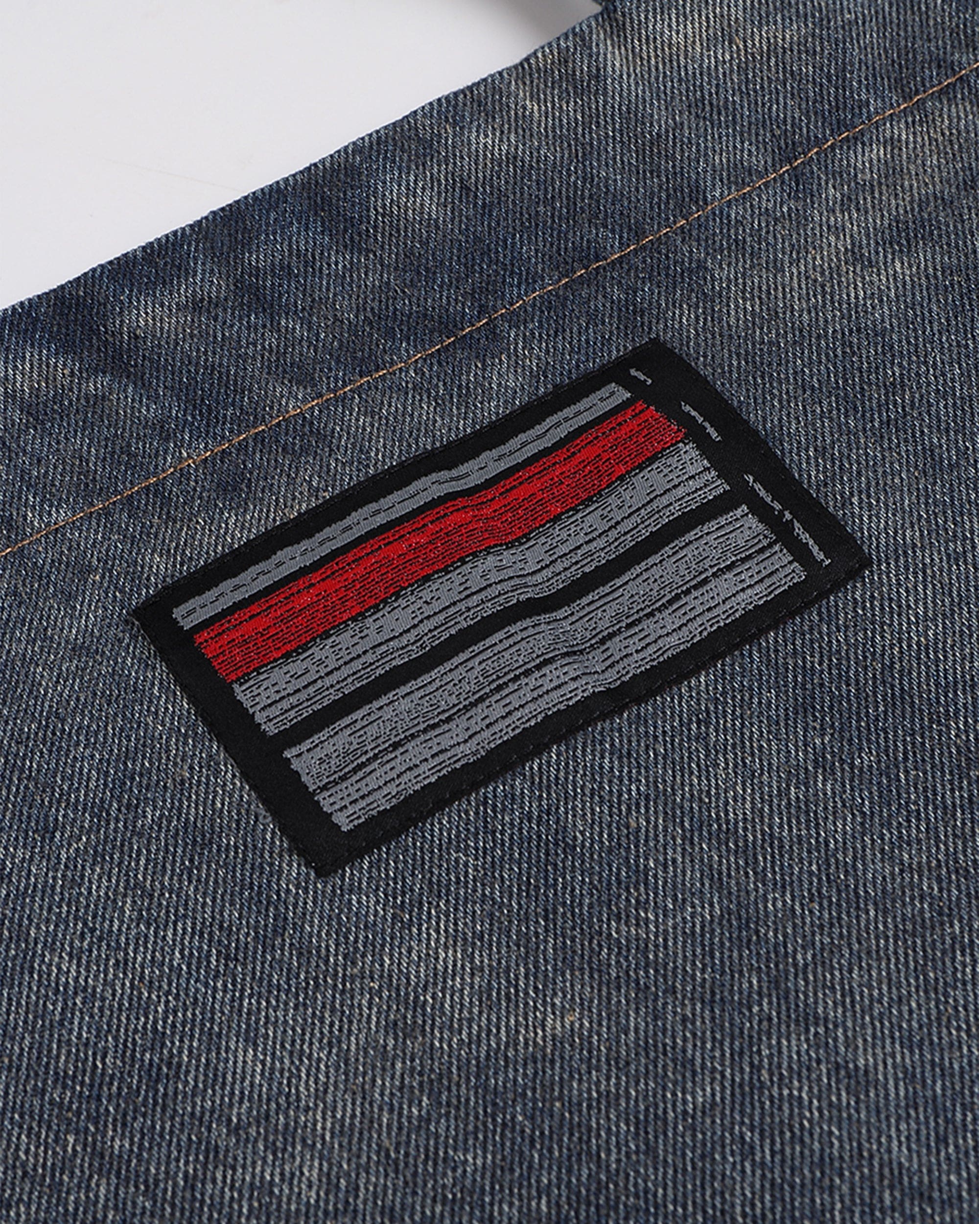 49PERCENT Modern Washed Foldable Denim Tote Bag, premium urban and streetwear designers apparel on PROJECTISR.com, 49PERCENT