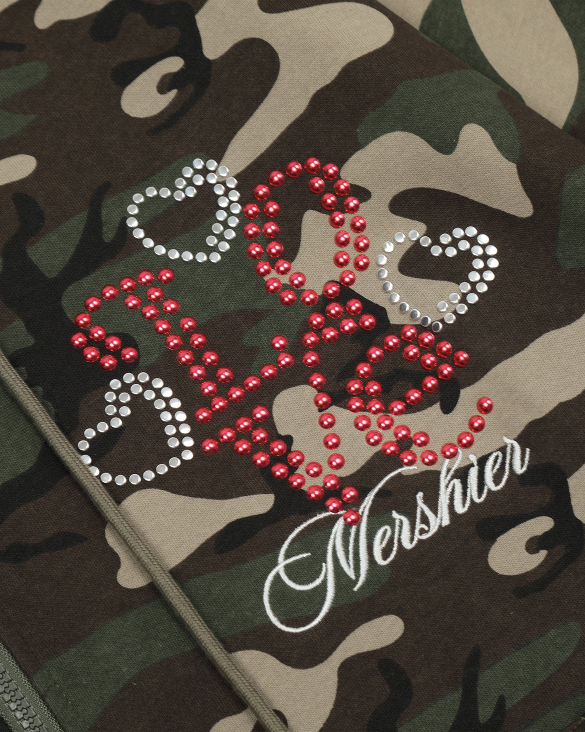 CLP Camo Studded Zip-Up Hoodie, premium urban and streetwear designers apparel on PROJECTISR.com, CLP