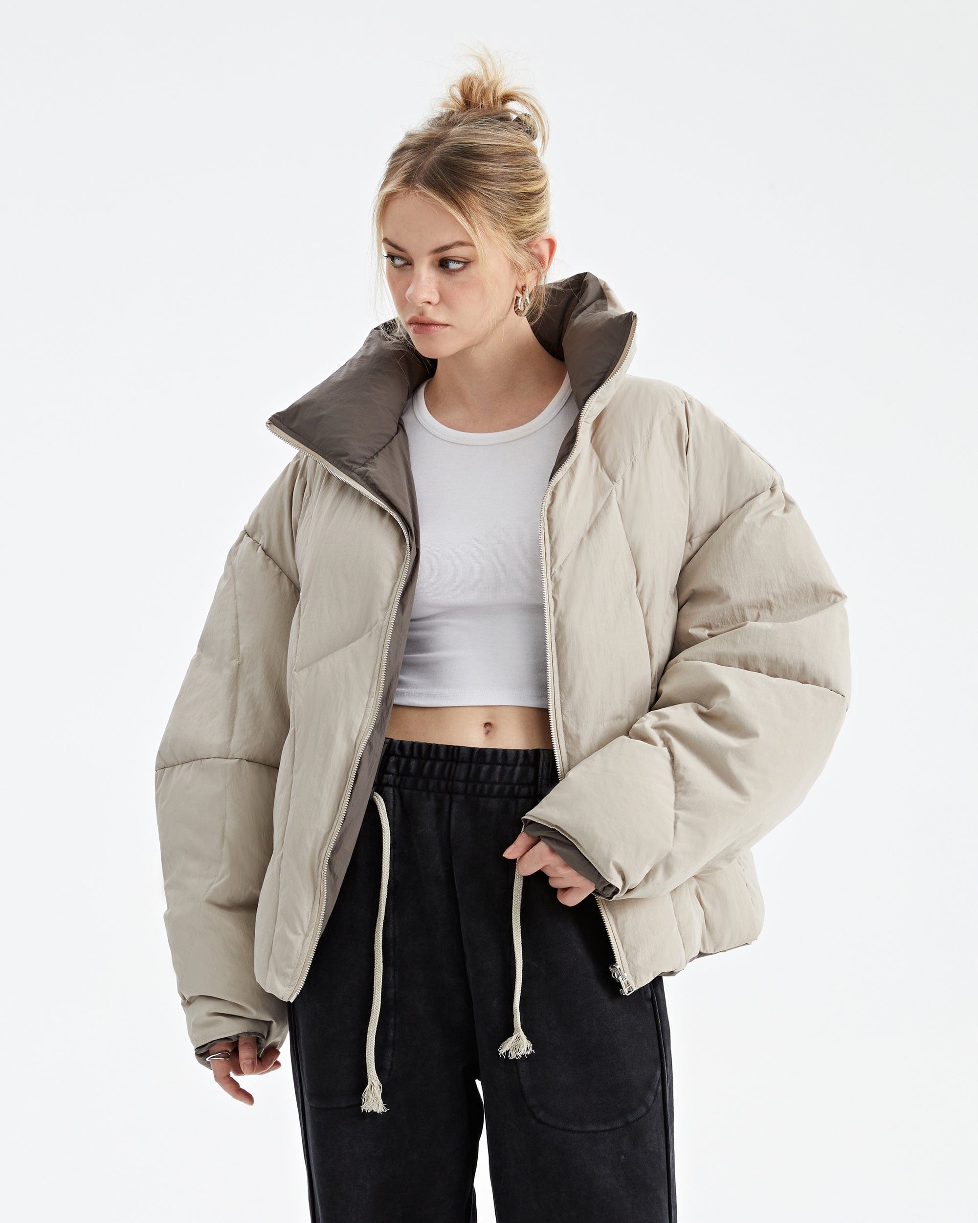ORGANIC EMOTION Reversible Oversized Waterproof Down Jacket, premium urban and streetwear designers apparel on PROJECTISR.com, ORGANIC EMOTION