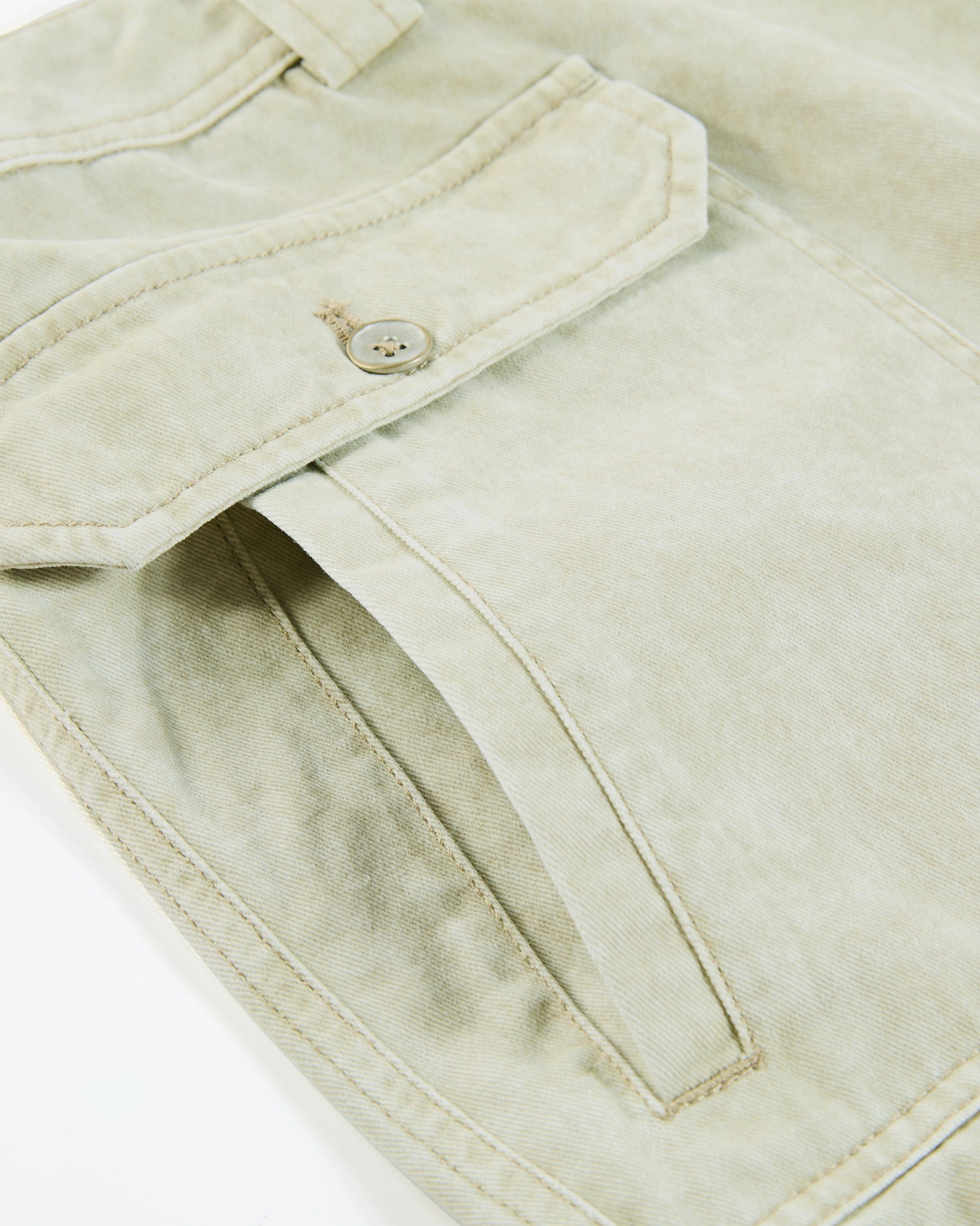 ORGANIC EMOTION Deconstructed Layered-pocket Button Pants, premium urban and streetwear designers apparel on PROJECTISR.com, ORGANIC EMOTION