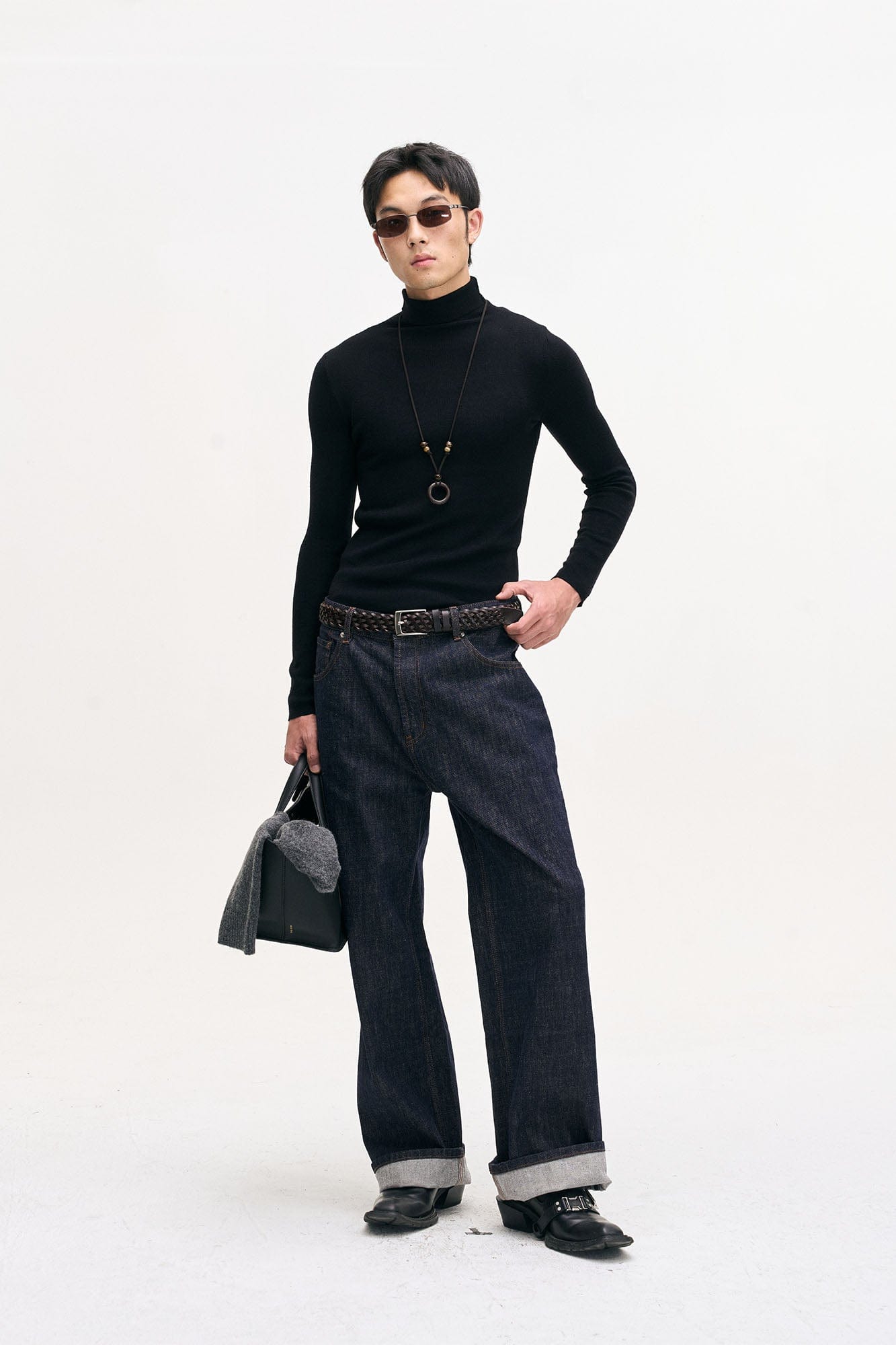 LEONSENSE Classical Straight-Leg Raw Jeans, premium urban and streetwear designers apparel on PROJECTISR.com, LEONSENSE