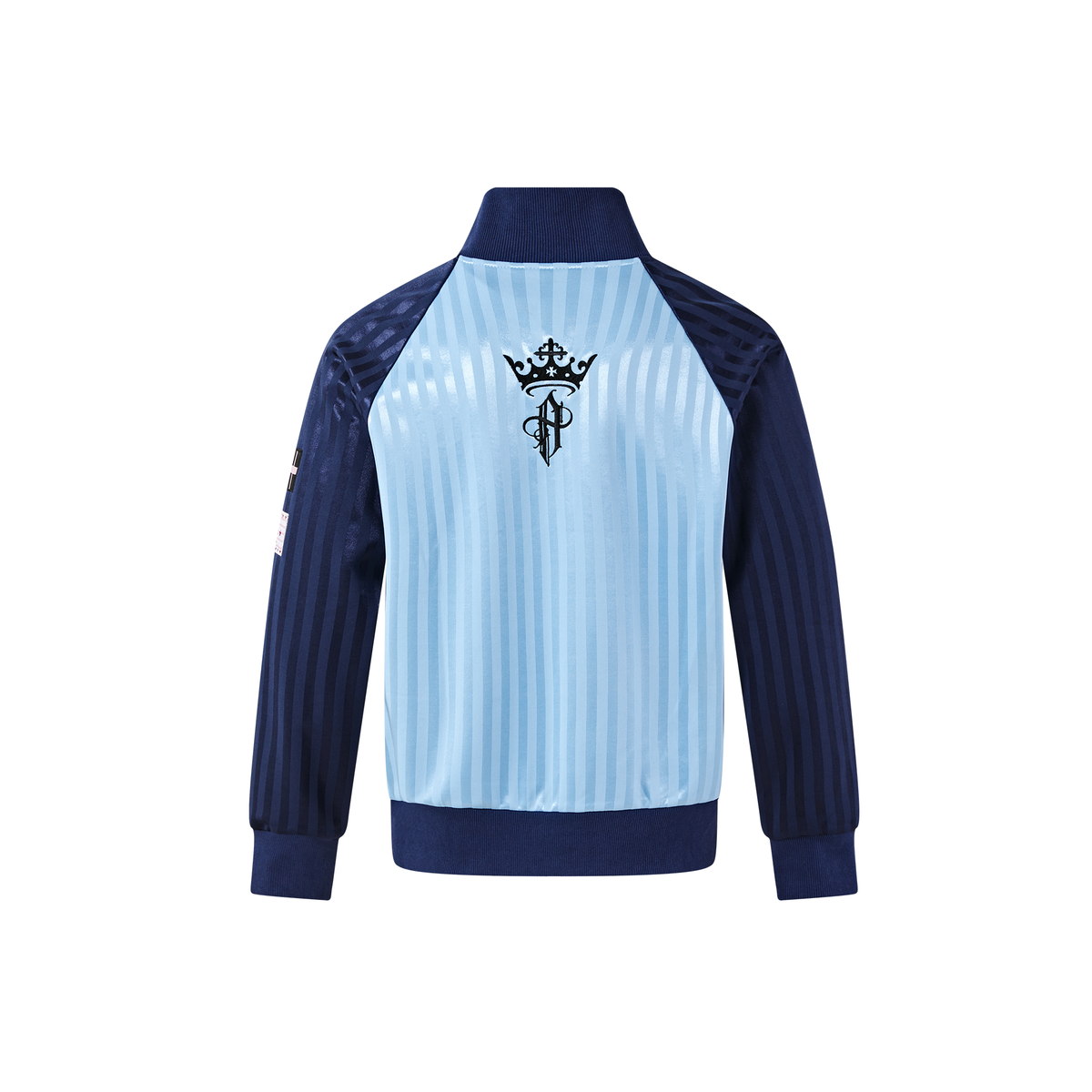 PASET Retro Striped Embroidered Zip-Up Jacket