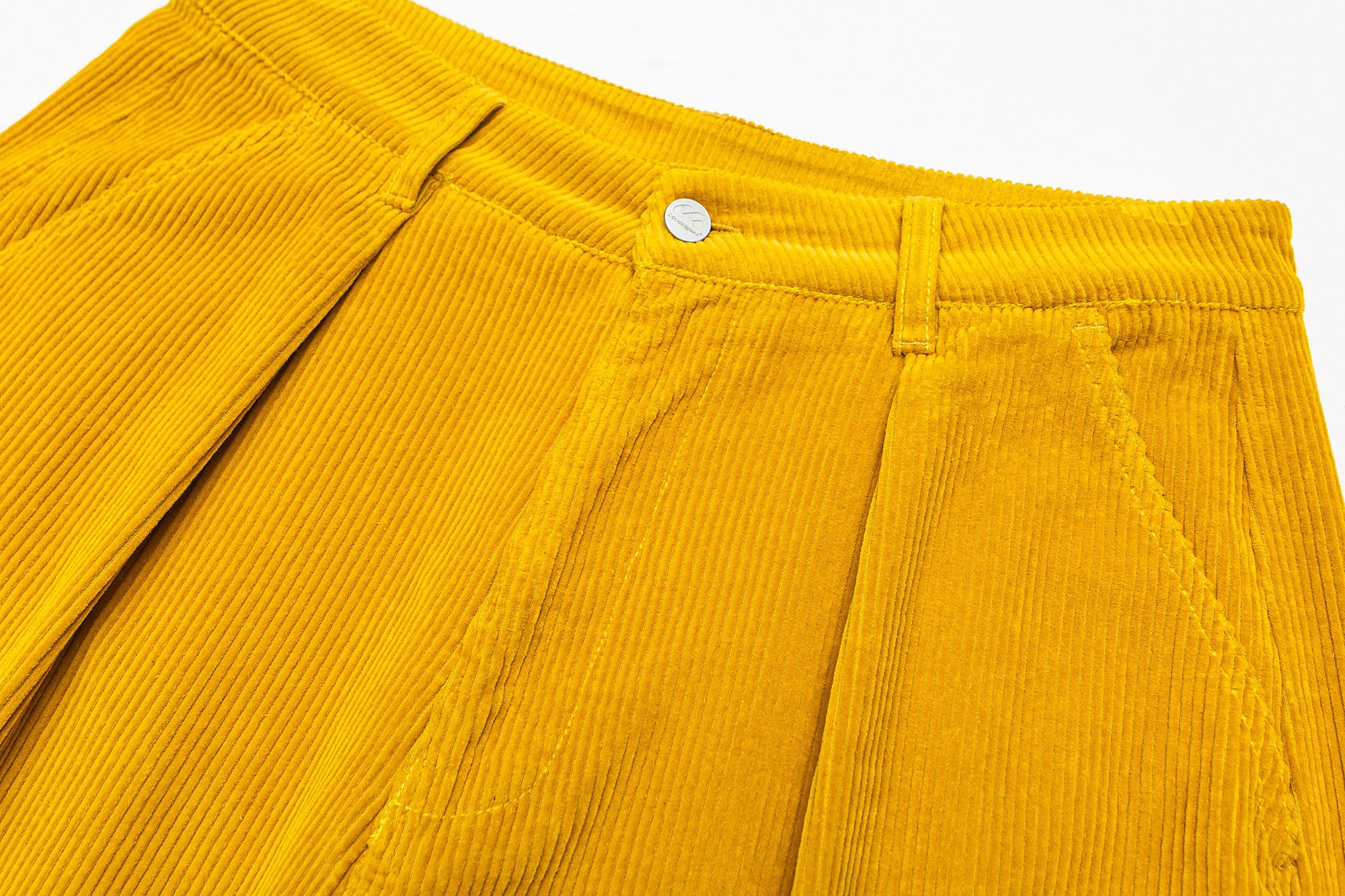 ME DA IGUAL Corduroy Pleated Wide-Leg Trousers