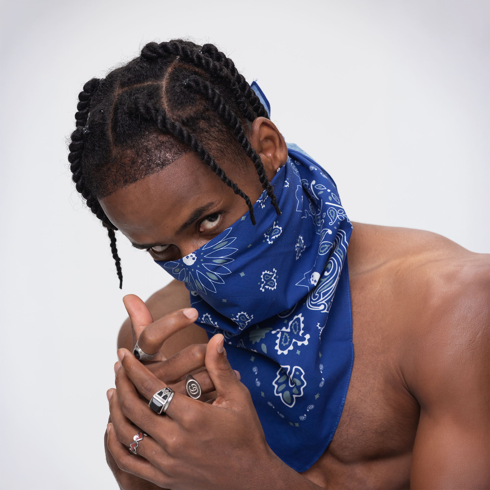 UNTILWERICH Paisley Square Bandana