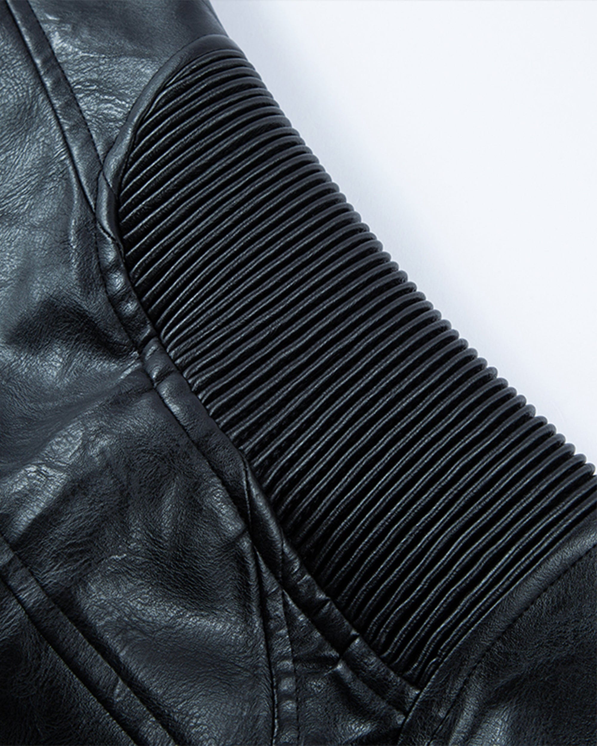 F2CE Modern Deconstructed Faux Leather Biker Jacket Black, premium urban and streetwear designers apparel on PROJECTISR.com, F2CE