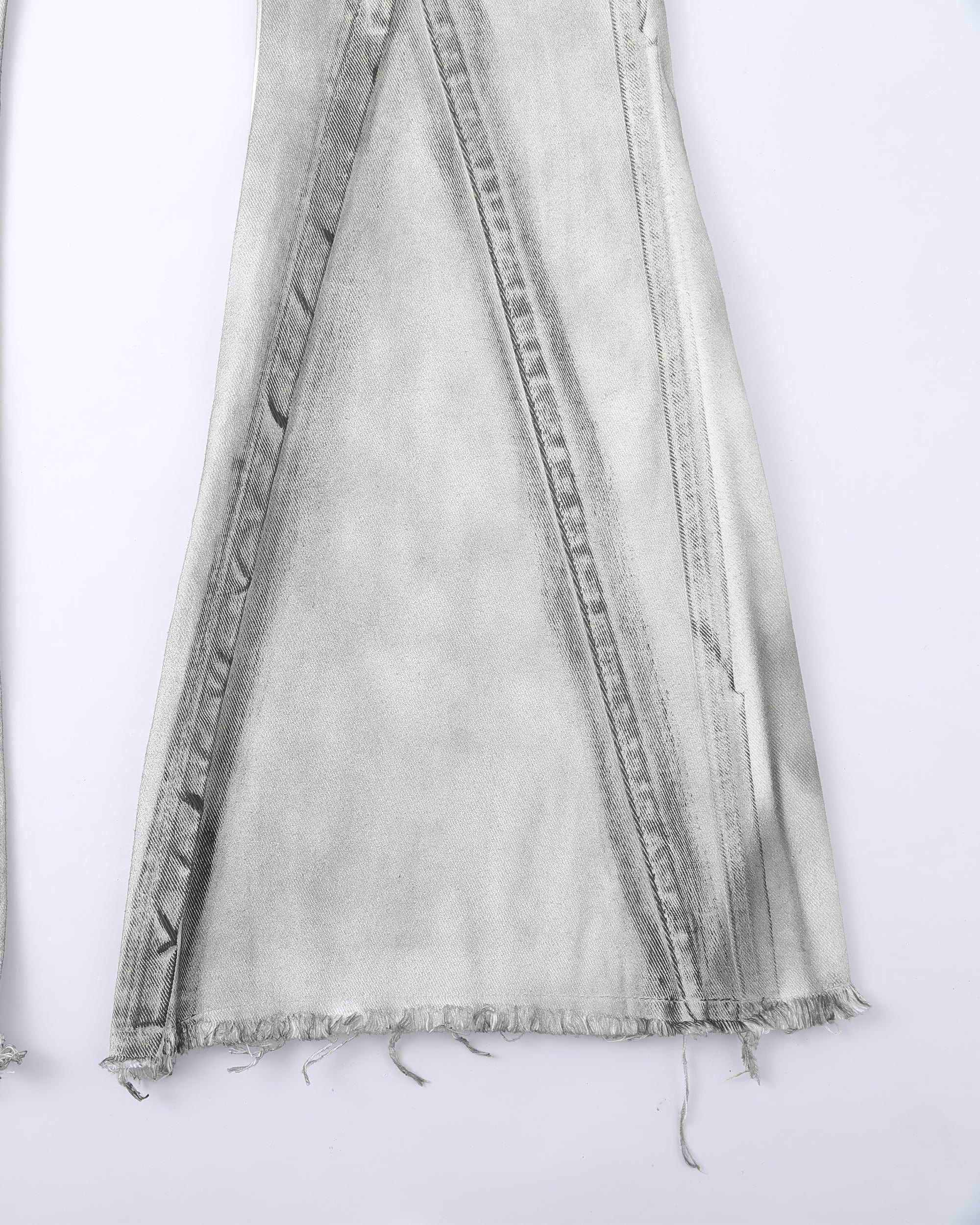 CLP Spliced Distressed Raw Edge Flared Jeans, premium urban and streetwear designers apparel on PROJECTISR.com, CLP