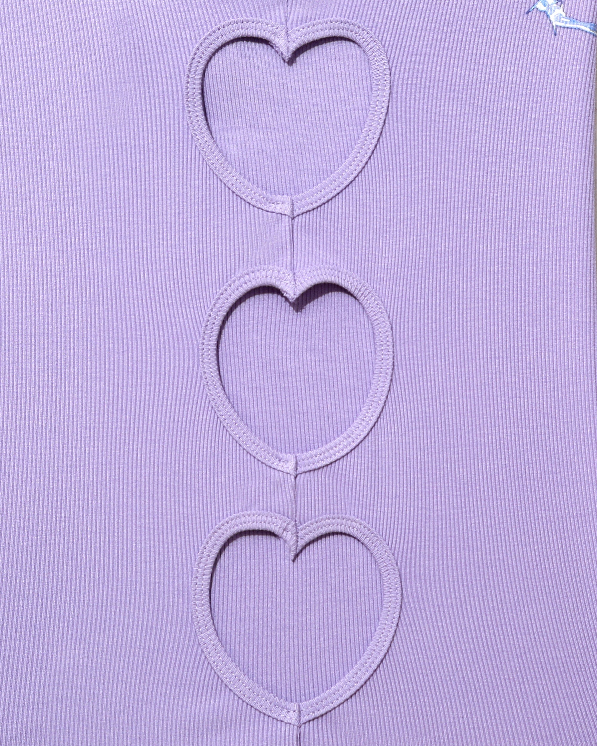 CLP Metallic Heart Slim Hollowed Tank Top Purple, premium urban and streetwear designers apparel on PROJECTISR.com, CLP