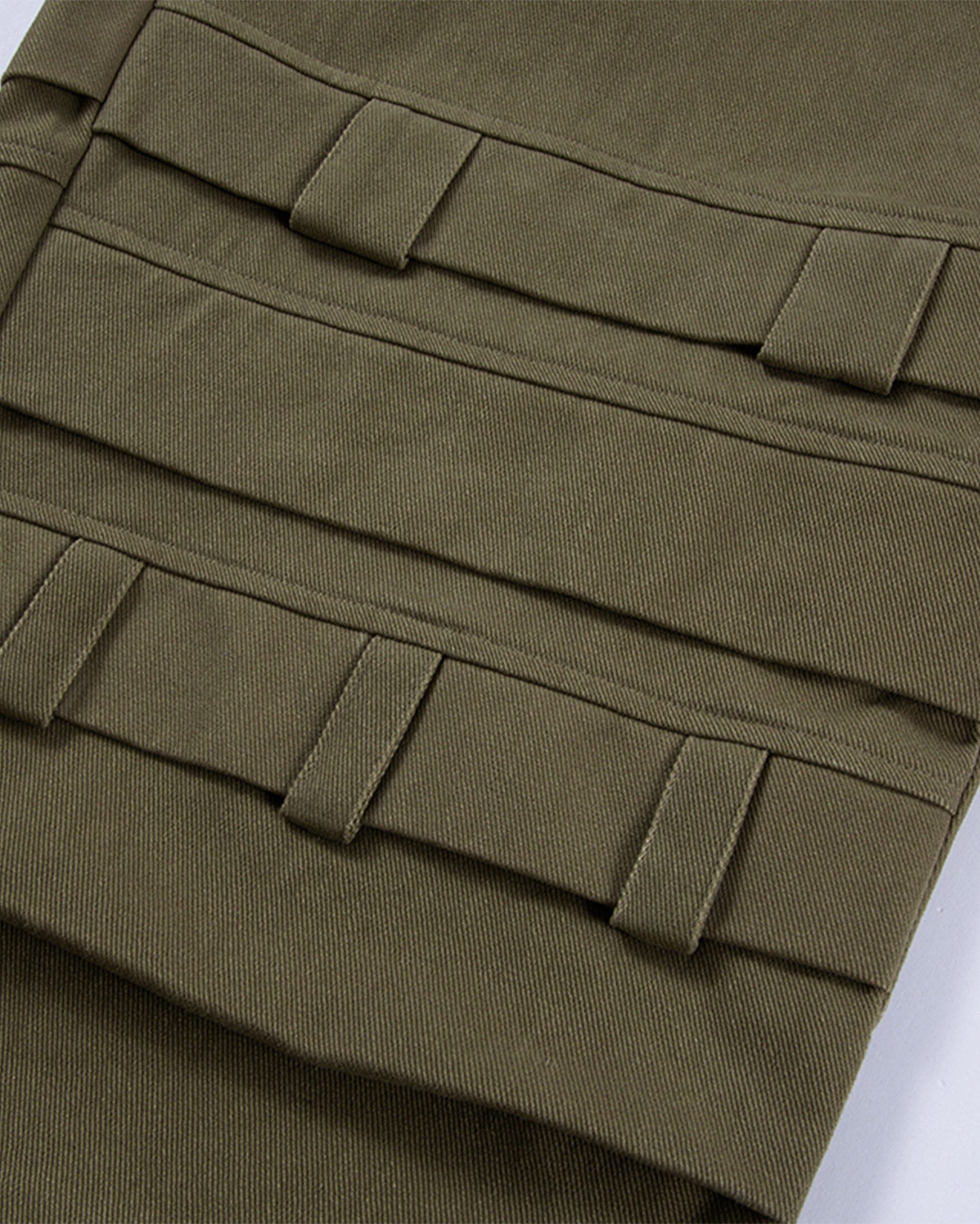 F2CE Asymmetrical Crinkled Cargo Pants, premium urban and streetwear designers apparel on PROJECTISR.com, F2CE