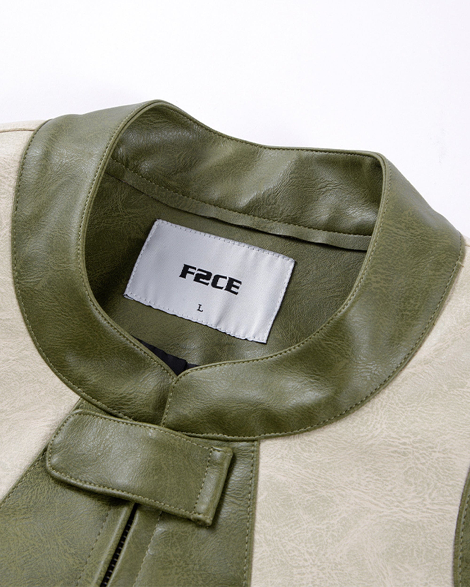 F2CE Modern Deconstructed Faux Leather Biker Jacket, premium urban and streetwear designers apparel on PROJECTISR.com, F2CE