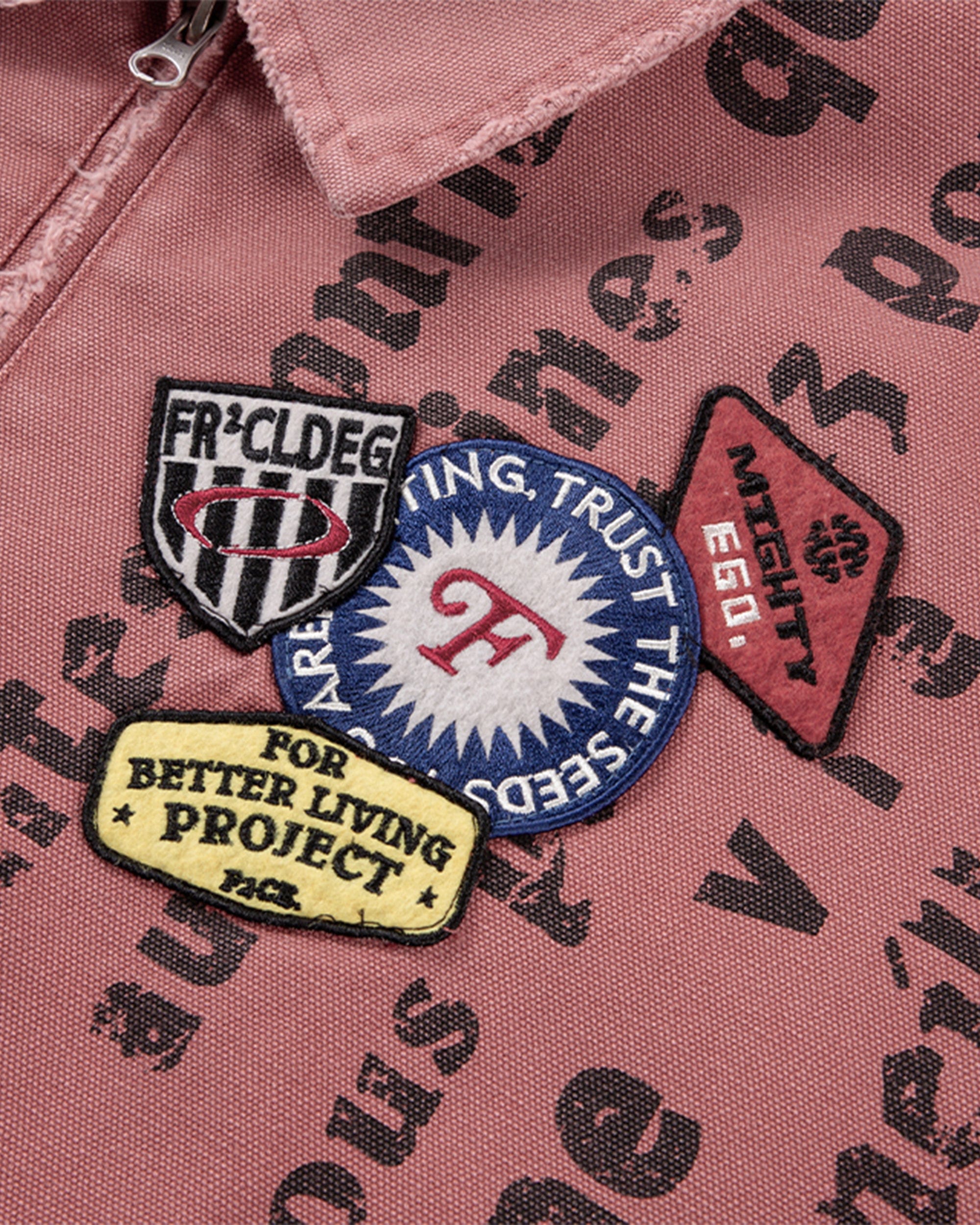 F2CE Distressed Badge Patchwork Jacket, premium urban and streetwear designers apparel on PROJECTISR.com, F2CE