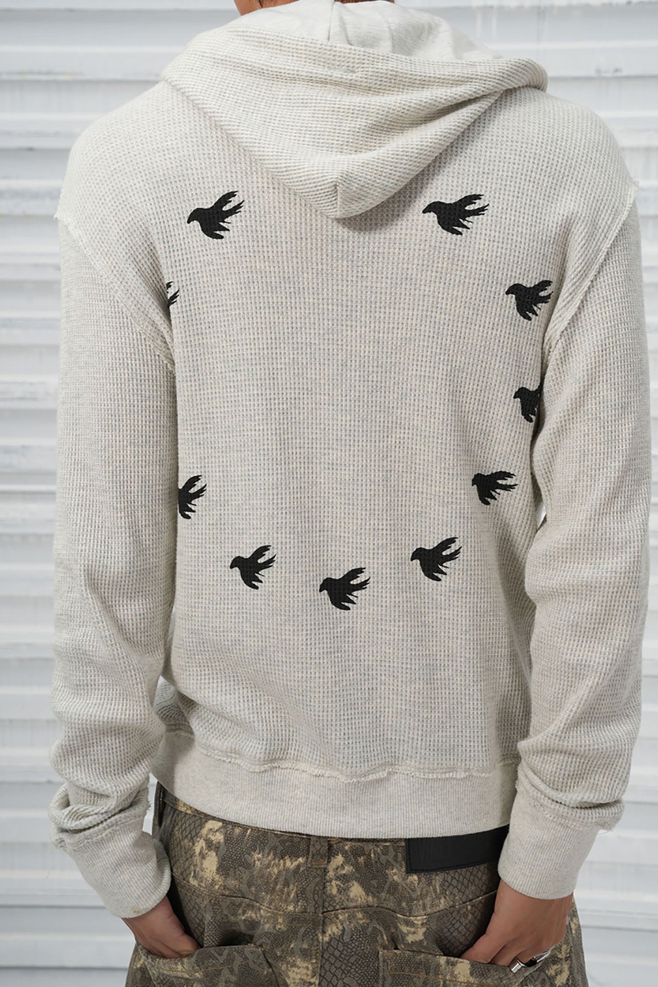 VINKID Pigeon Circle Waffle Half-Zip Hoodie, premium urban and streetwear designers apparel on PROJECTISR.com, VINKID