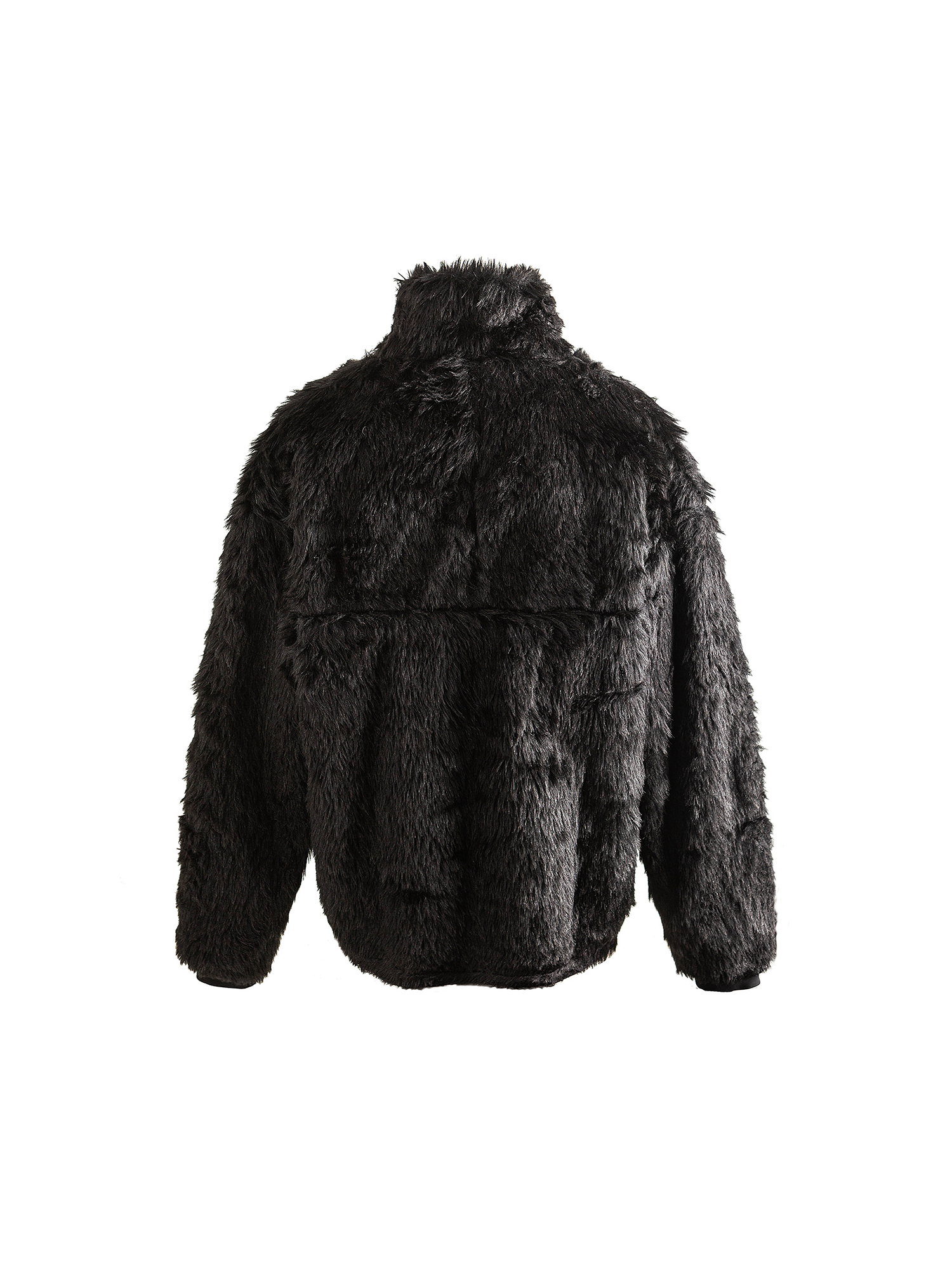 ME DA IGUAL Shaggy Multi-Pocket Faux Fur Jacket