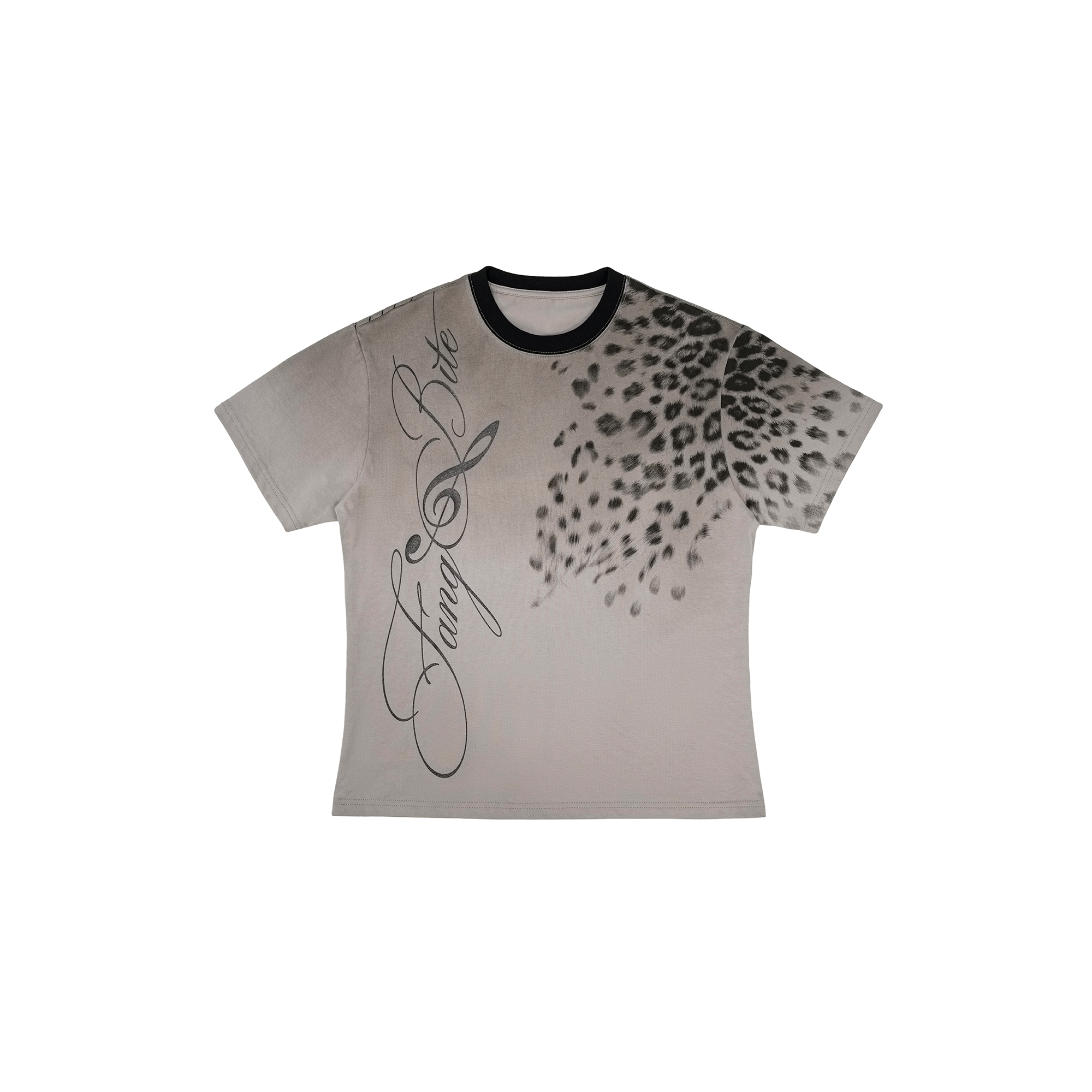 ESAIAS Washed Leopard Graphic T-Shirt