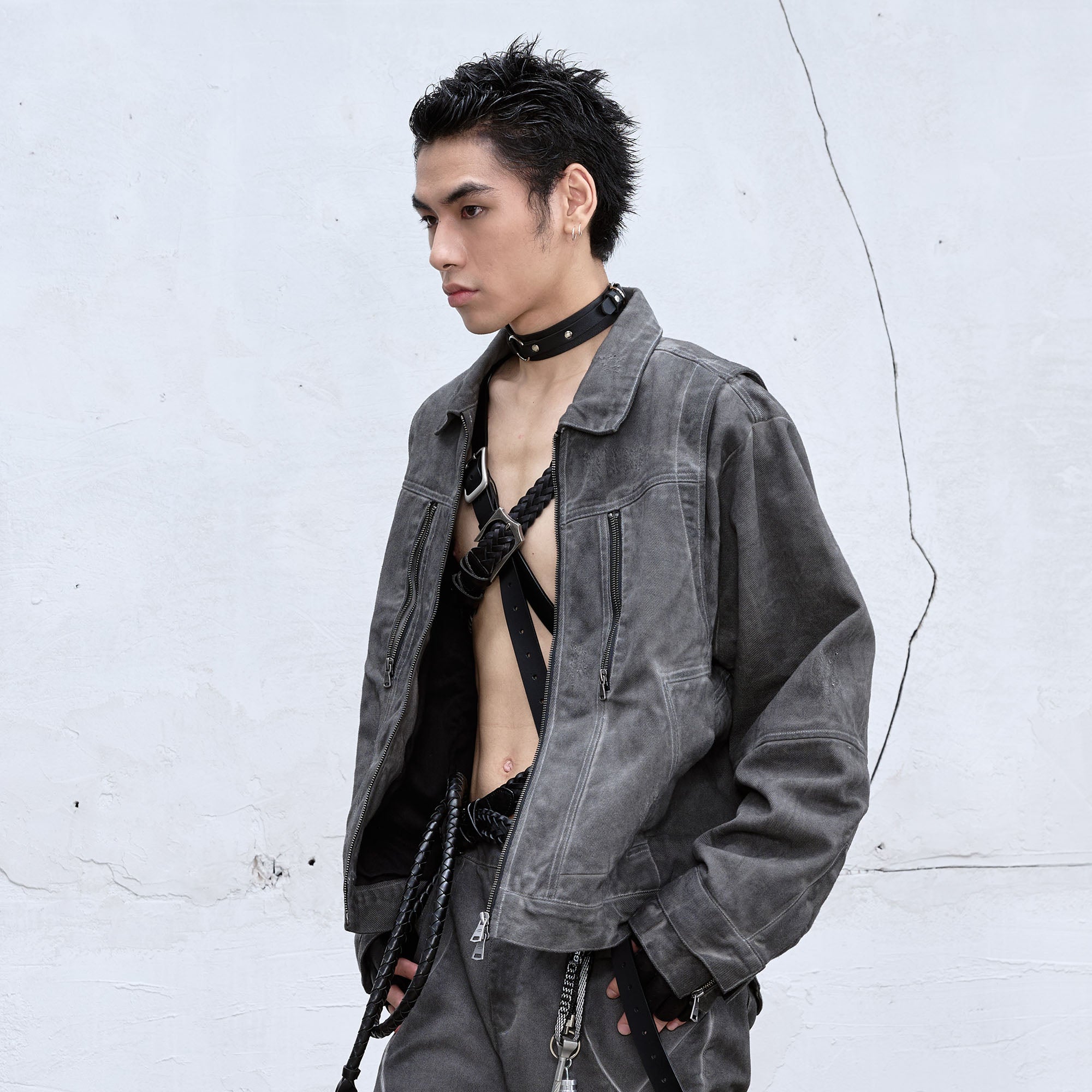 CATSSTAC Wash Faded Utility Jacket, premium urban and streetwear designers apparel on PROJECTISR.com, CATSSTAC