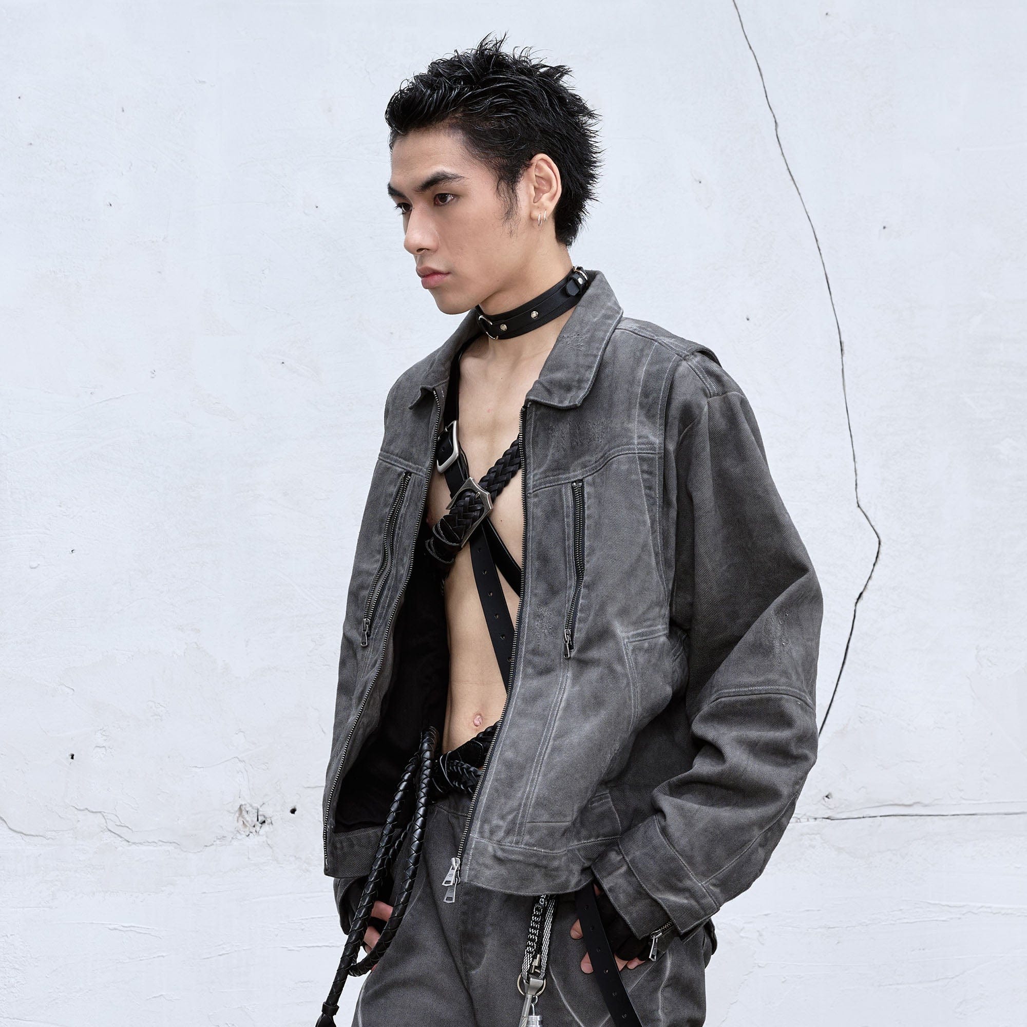 CATSSTAC Wash Faded Utility Jacket, premium urban and streetwear designers apparel on PROJECTISR.com, CATSSTAC