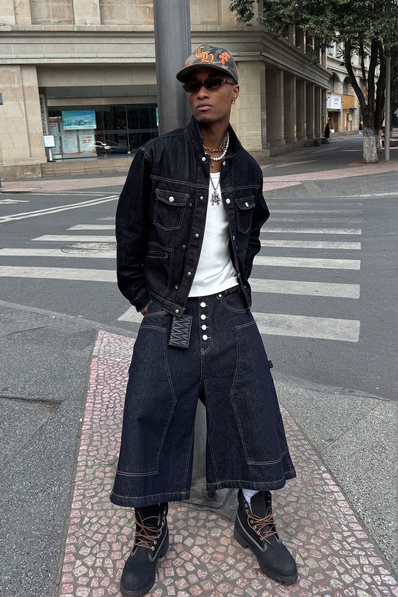 STEEPC Double-Knee Raw Denim Short, premium urban and streetwear designers apparel on PROJECTISR.com, STEEPC