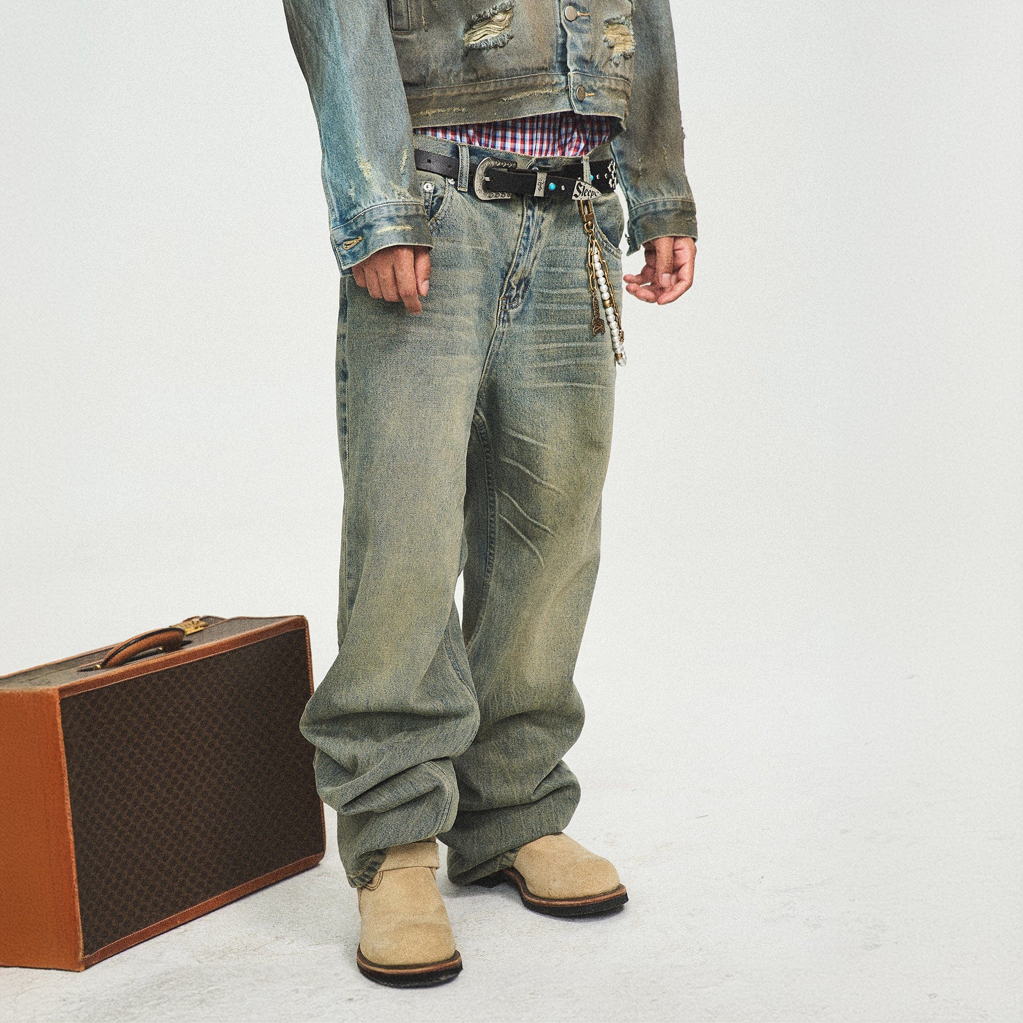 STEEPC The Classic Washed Flared Jeans, premium urban and streetwear designers apparel on PROJECTISR.com, STEEPC