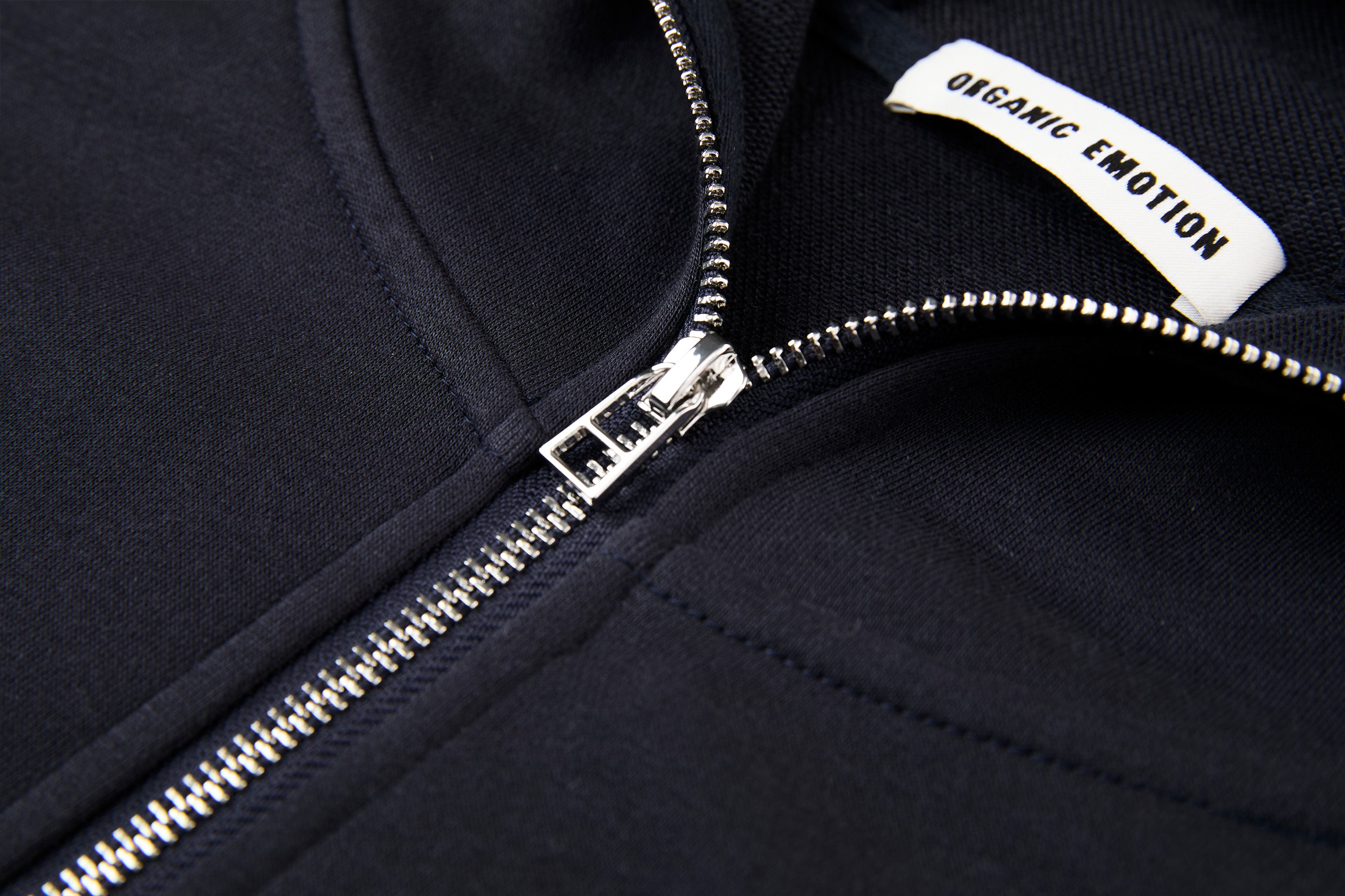 ORGANIC EMOTION Curved Panel Drawstring-Hem Zip-Up Hoodie, premium urban and streetwear designers apparel on PROJECTISR.com, ORGANIC EMOTION