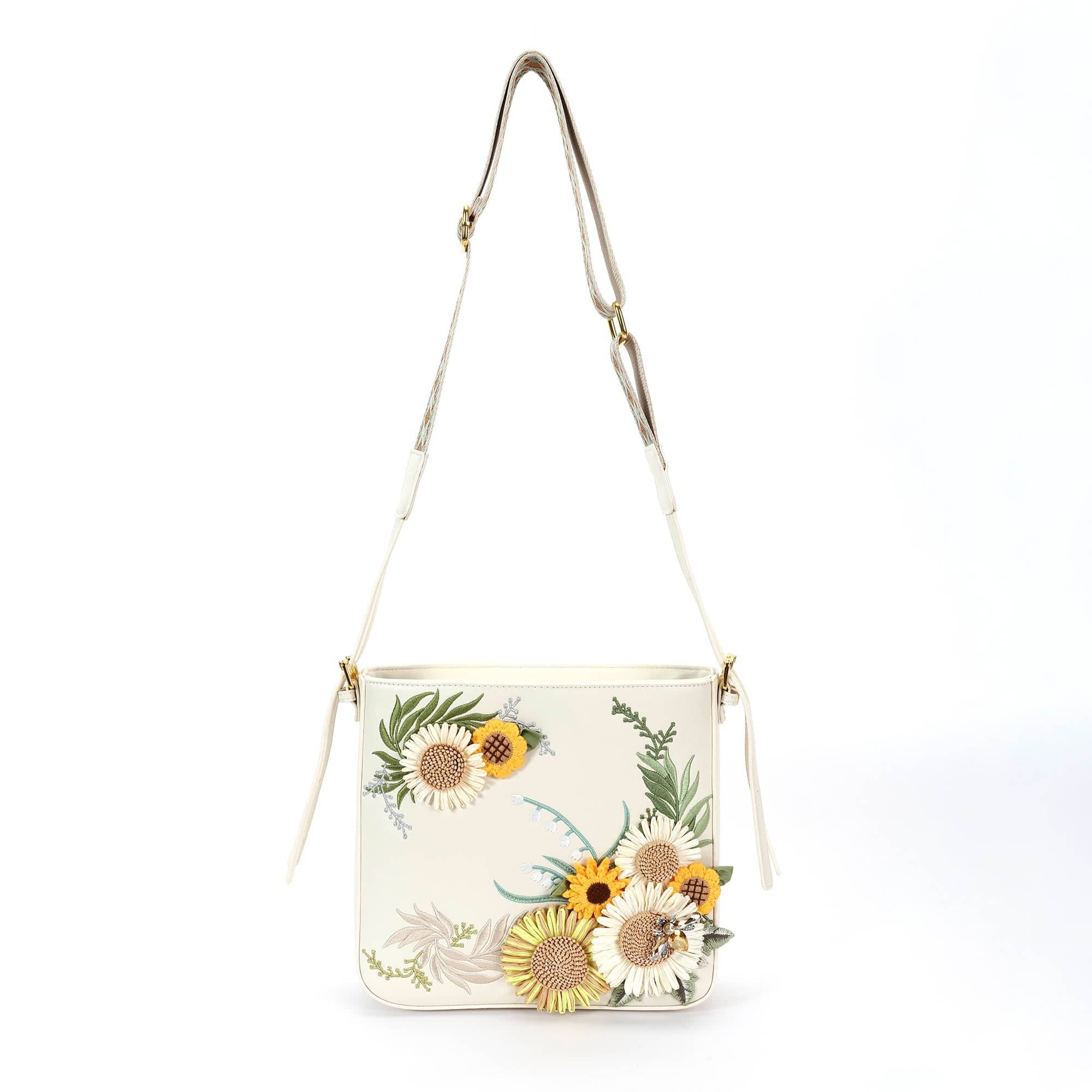 BLING BOX Bohemian Sunflower Embroidered Crossbody Bag, premium urban and streetwear designers apparel on PROJECTISR.com, BLING BOX