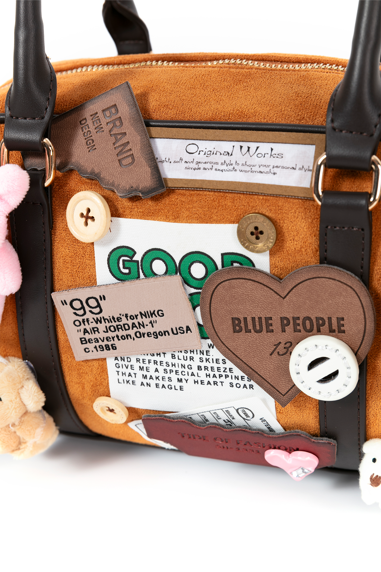 BLING BOX Plush Bunny Shoulder Bag Caramel