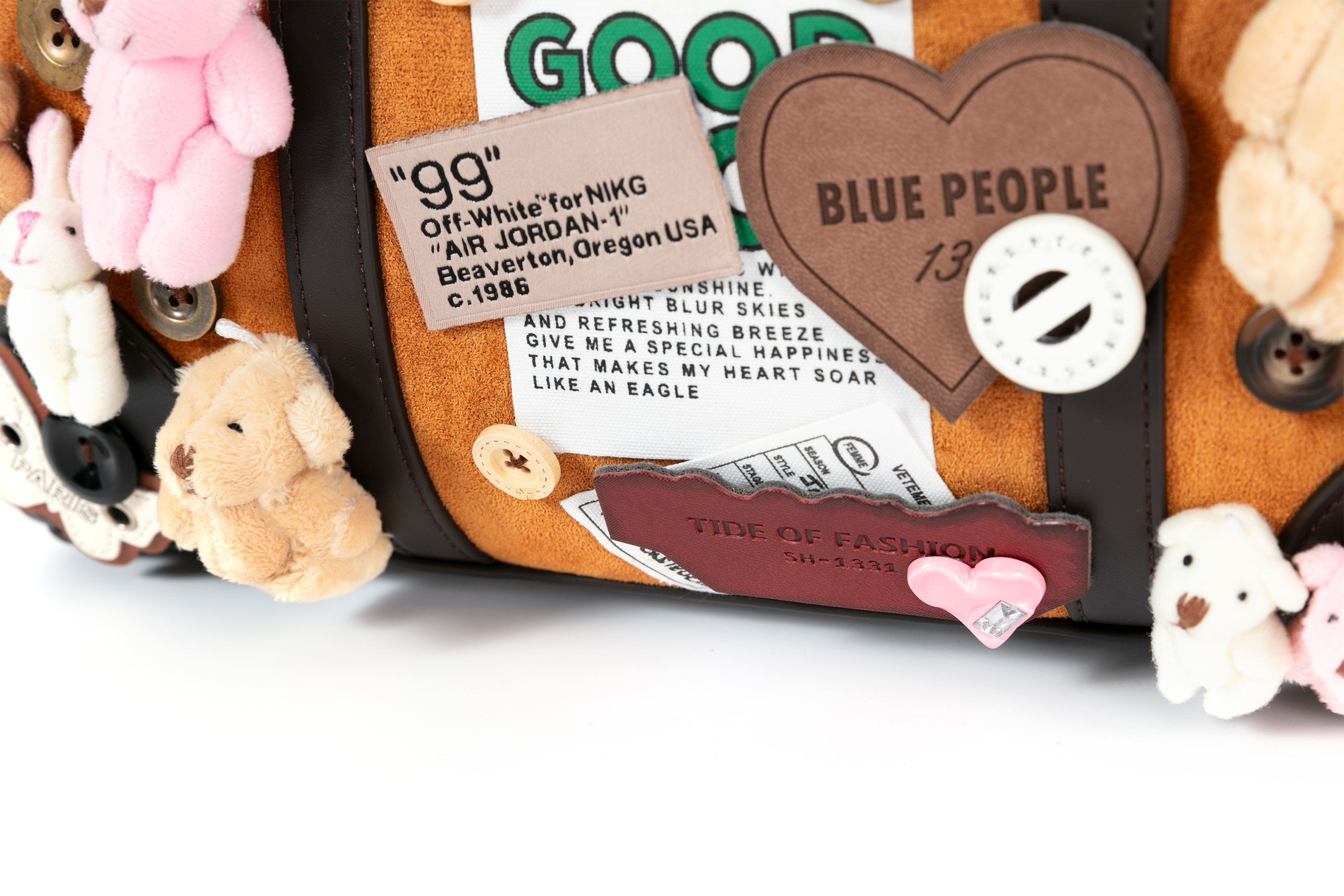 BLING BOX Plush Bunny Shoulder Bag Caramel