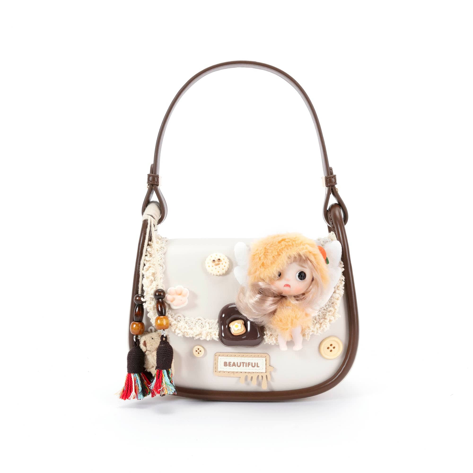 BLING BOX Nutcracker Fairy Doll Saddle Bag, premium urban and streetwear designers apparel on PROJECTISR.com, BLING BOX