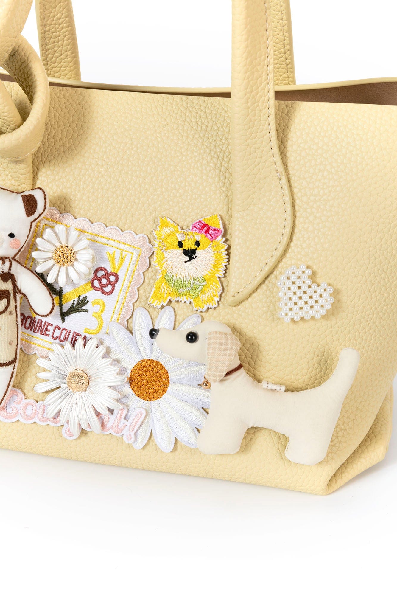 BLING BOX Teddy & Puppy Patchwork Shoulder Bag, premium urban and streetwear designers apparel on PROJECTISR.com, BLING BOX