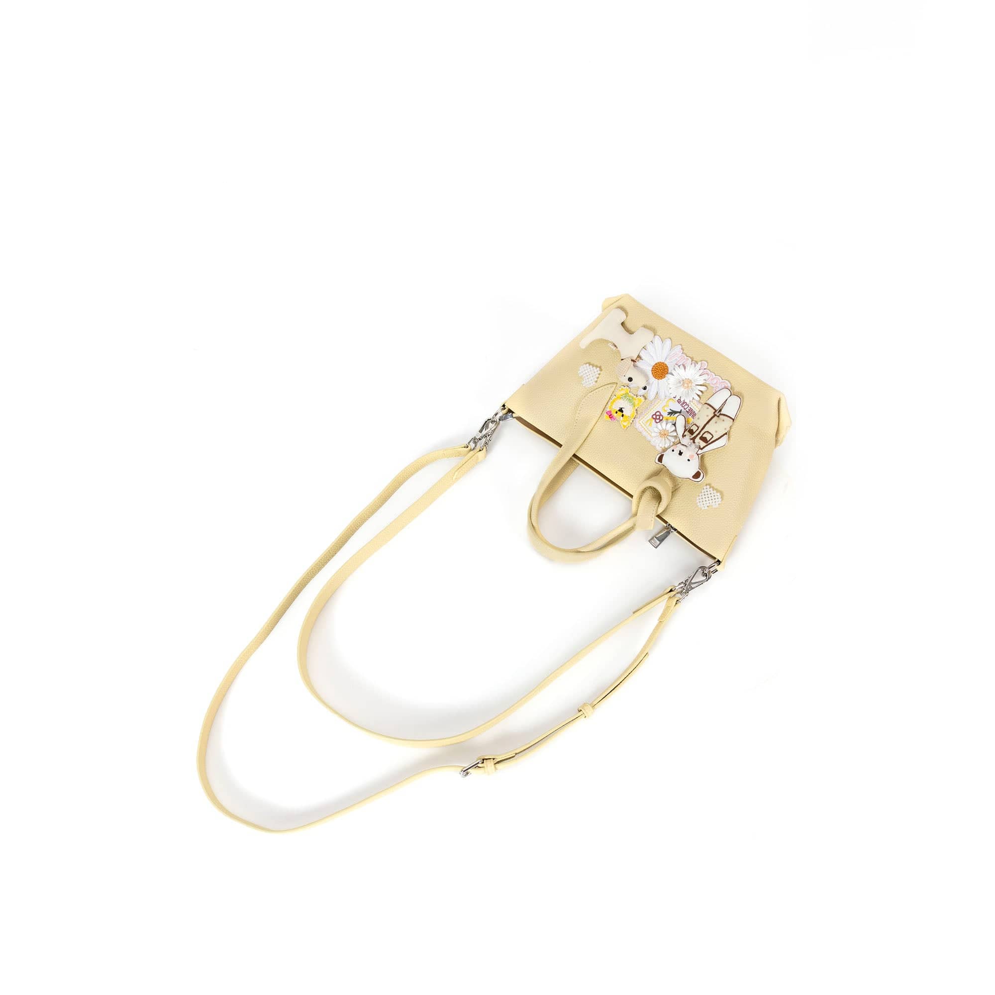 BLING BOX Teddy & Puppy Patchwork Shoulder Bag, premium urban and streetwear designers apparel on PROJECTISR.com, BLING BOX