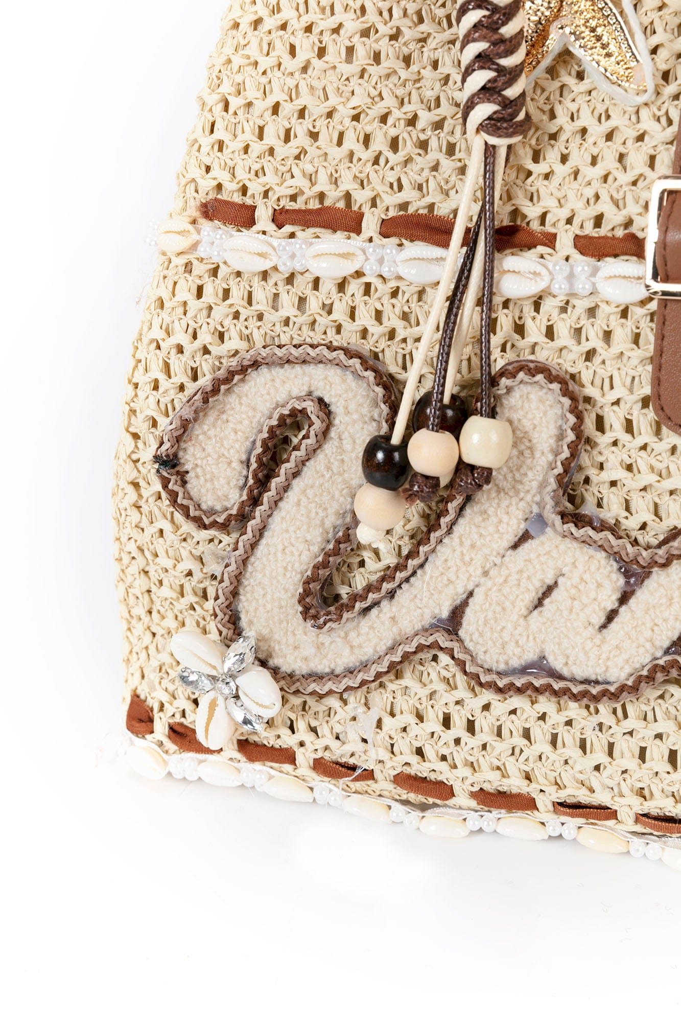 BLING BOX Contrast Trim Patchwork Crochet Tote, premium urban and streetwear designers apparel on PROJECTISR.com, BLING BOX