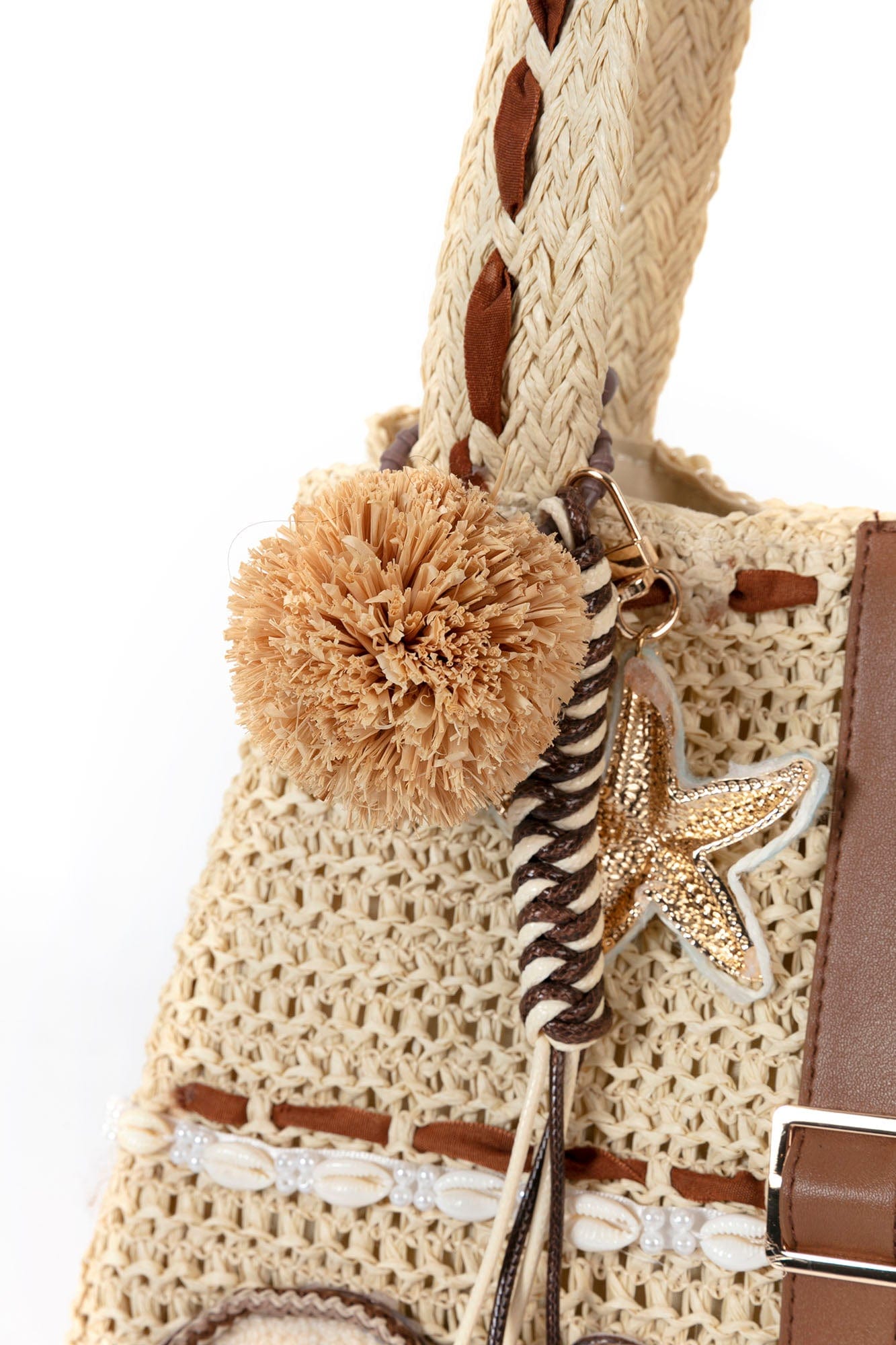 BLING BOX Contrast Trim Patchwork Crochet Tote, premium urban and streetwear designers apparel on PROJECTISR.com, BLING BOX