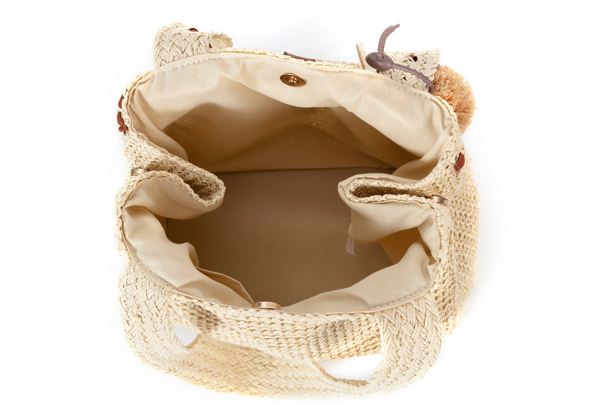 BLING BOX Contrast Trim Patchwork Crochet Tote, premium urban and streetwear designers apparel on PROJECTISR.com, BLING BOX