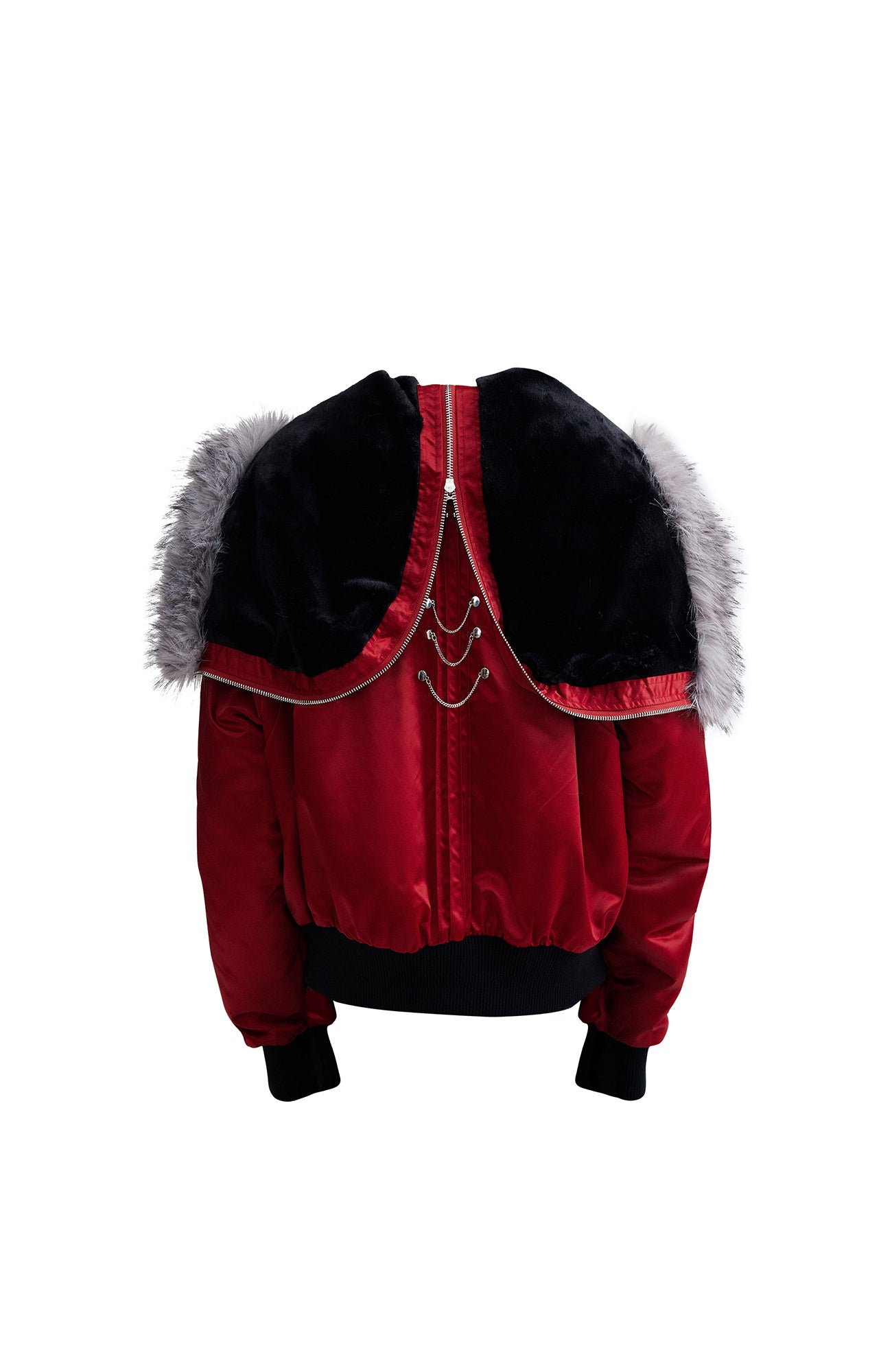 OIPWORD Studded Convertible Hood Nylon Puffer Jacket