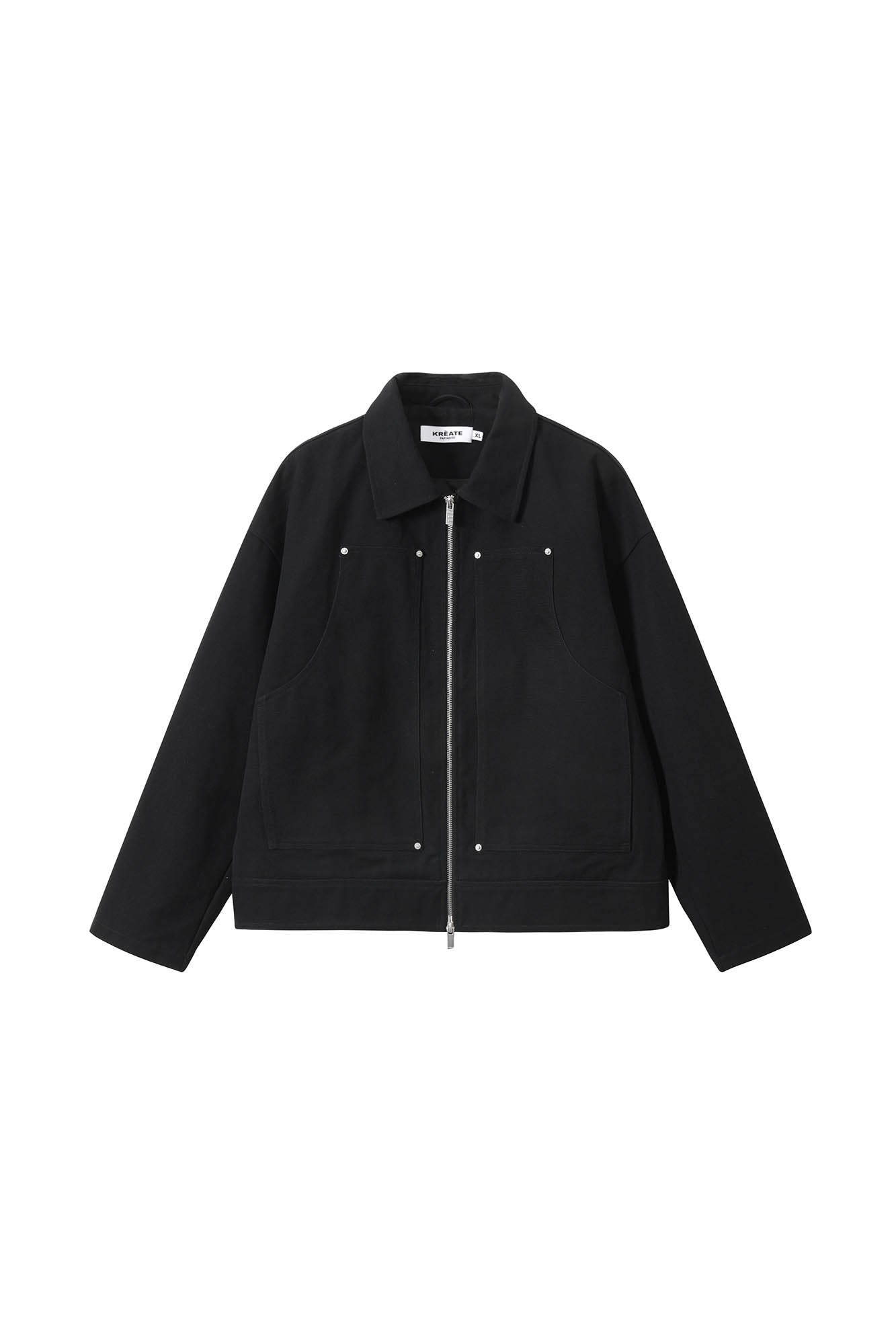KREATE Studded Patchwork Utility Jacket, premium urban and streetwear designers apparel on PROJECTISR.com, KREATE